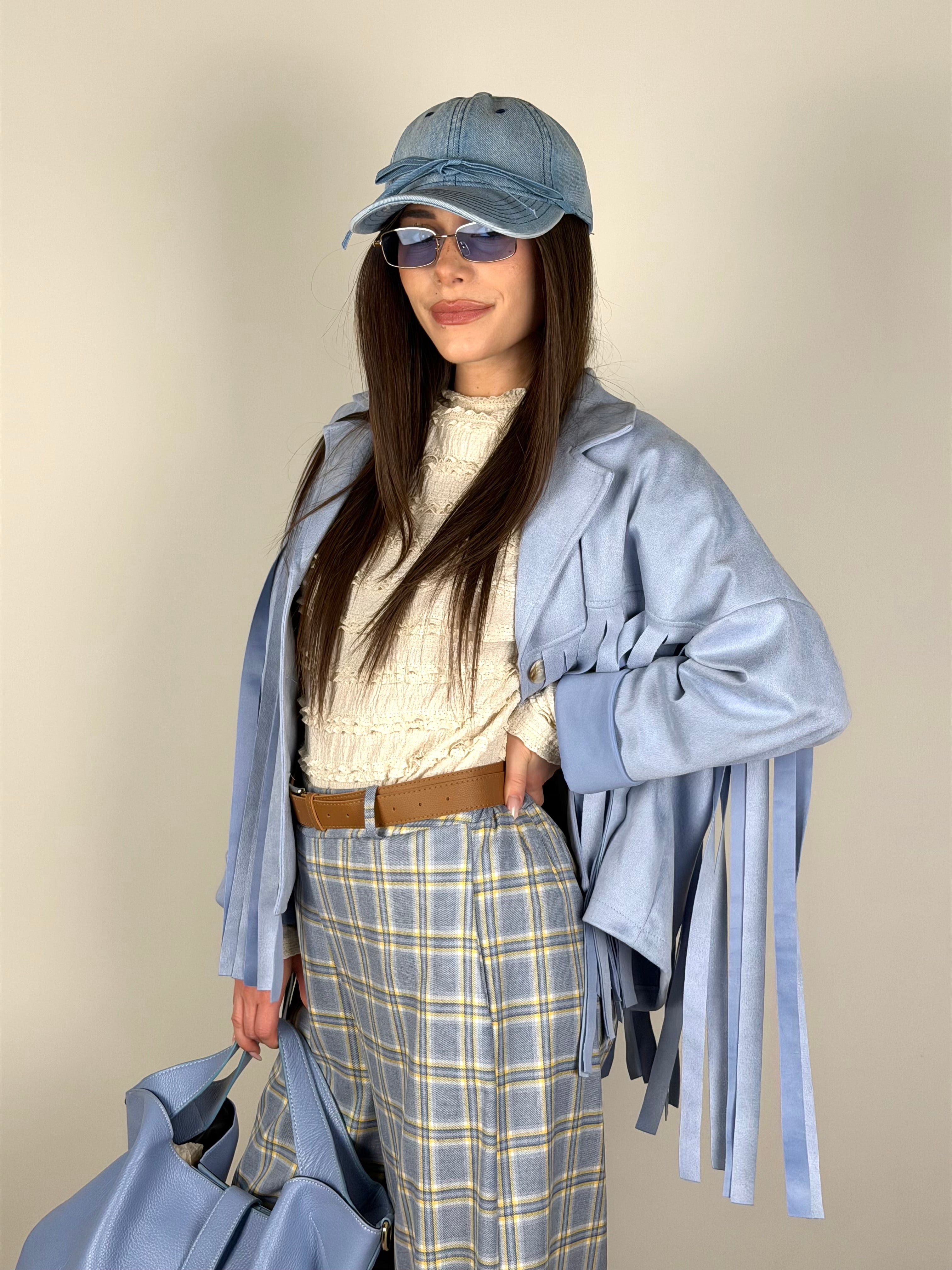 Giacca Texas celeste