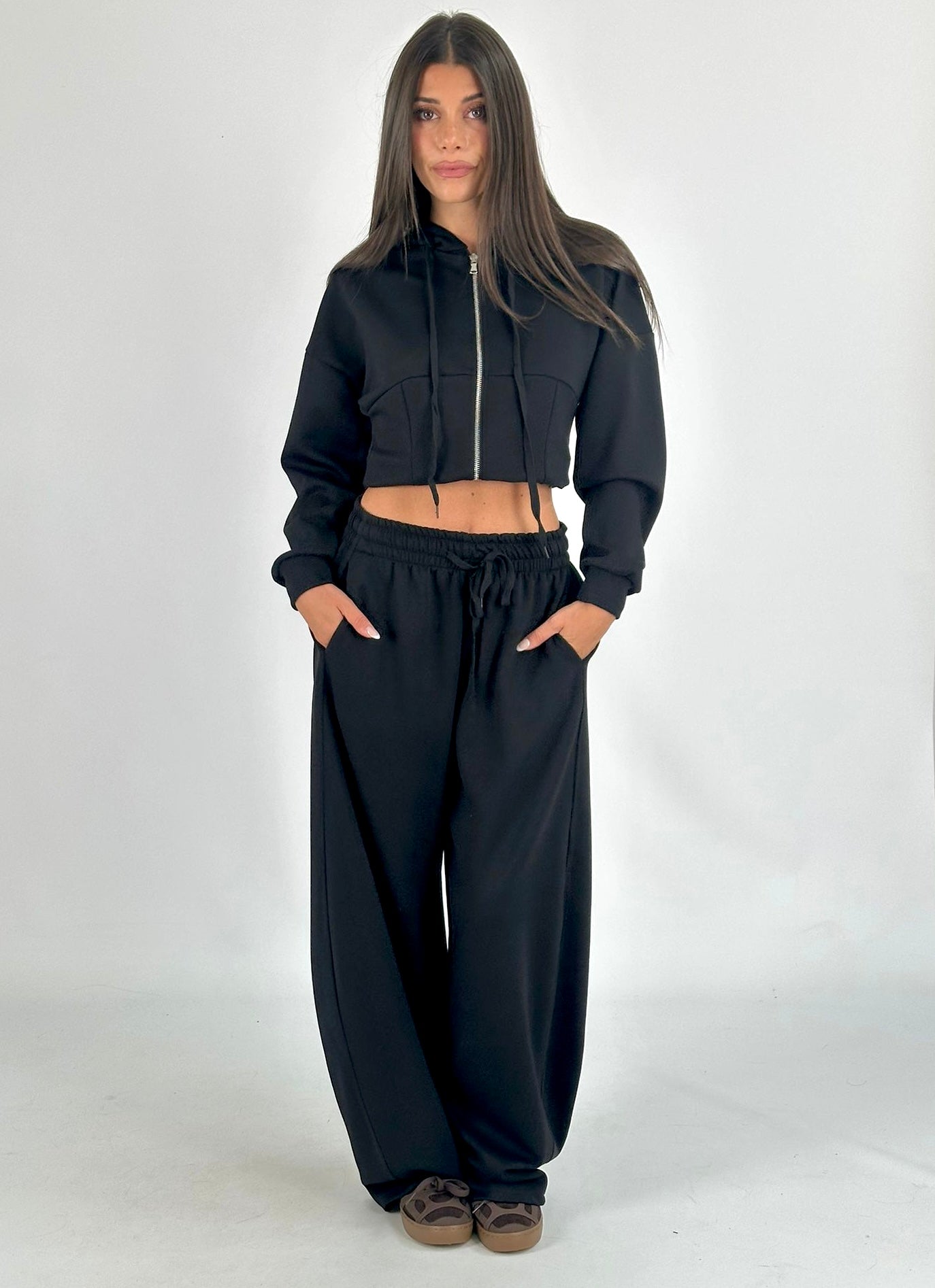 Pantalone tuta sportiva Gemma nero