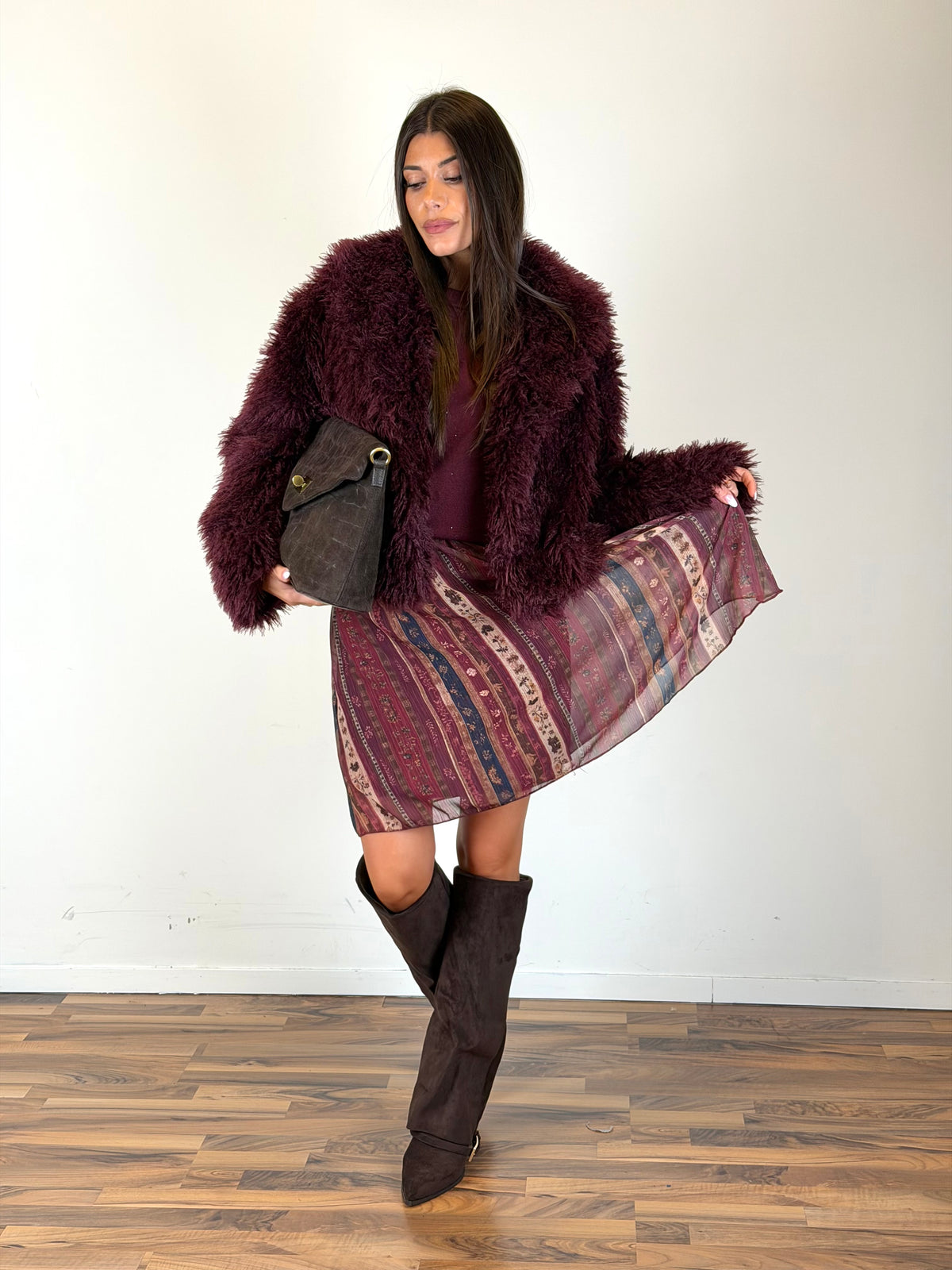 Pelliccia Luisa bordeaux