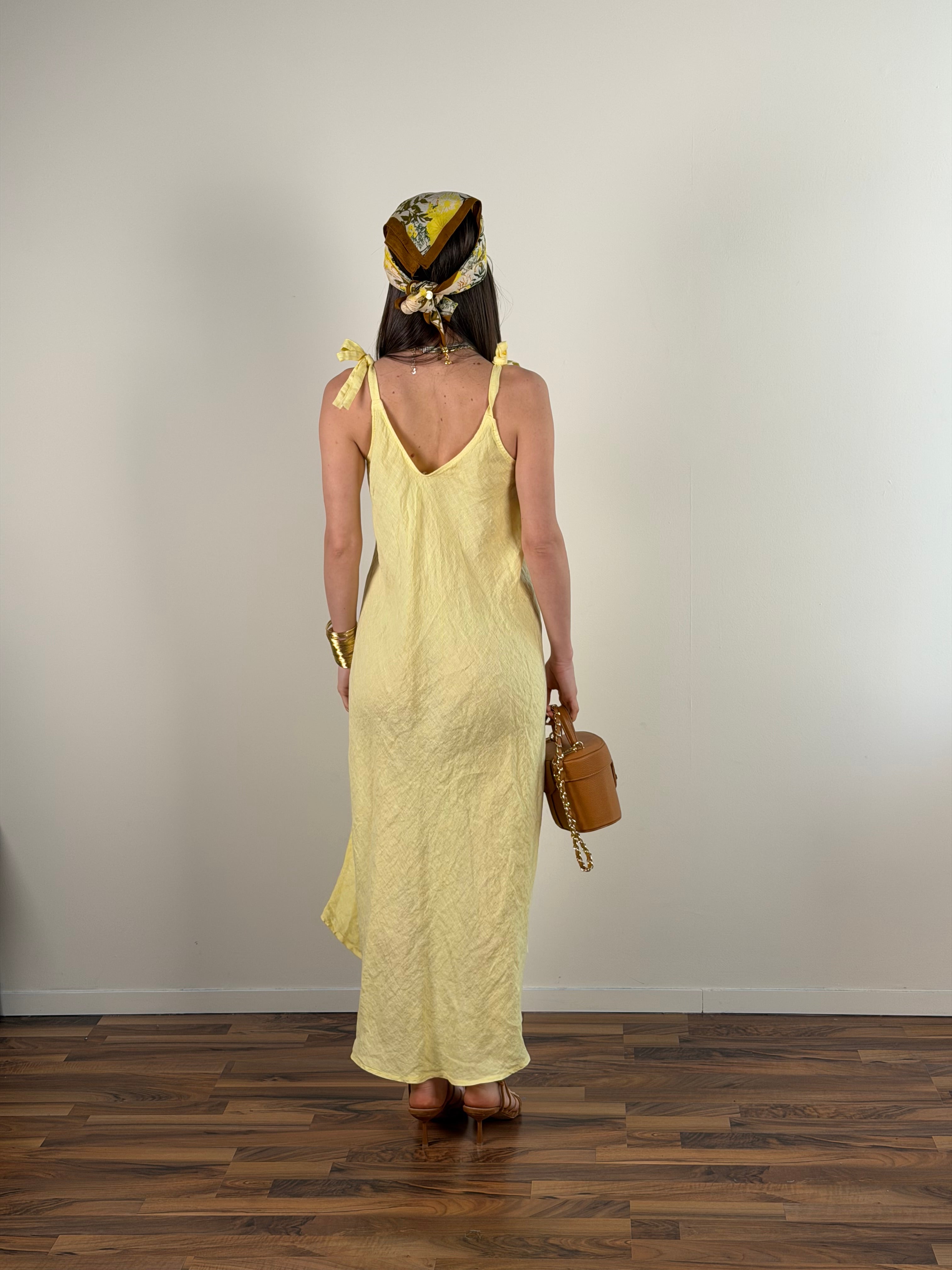 Abito fiocchi giallo
