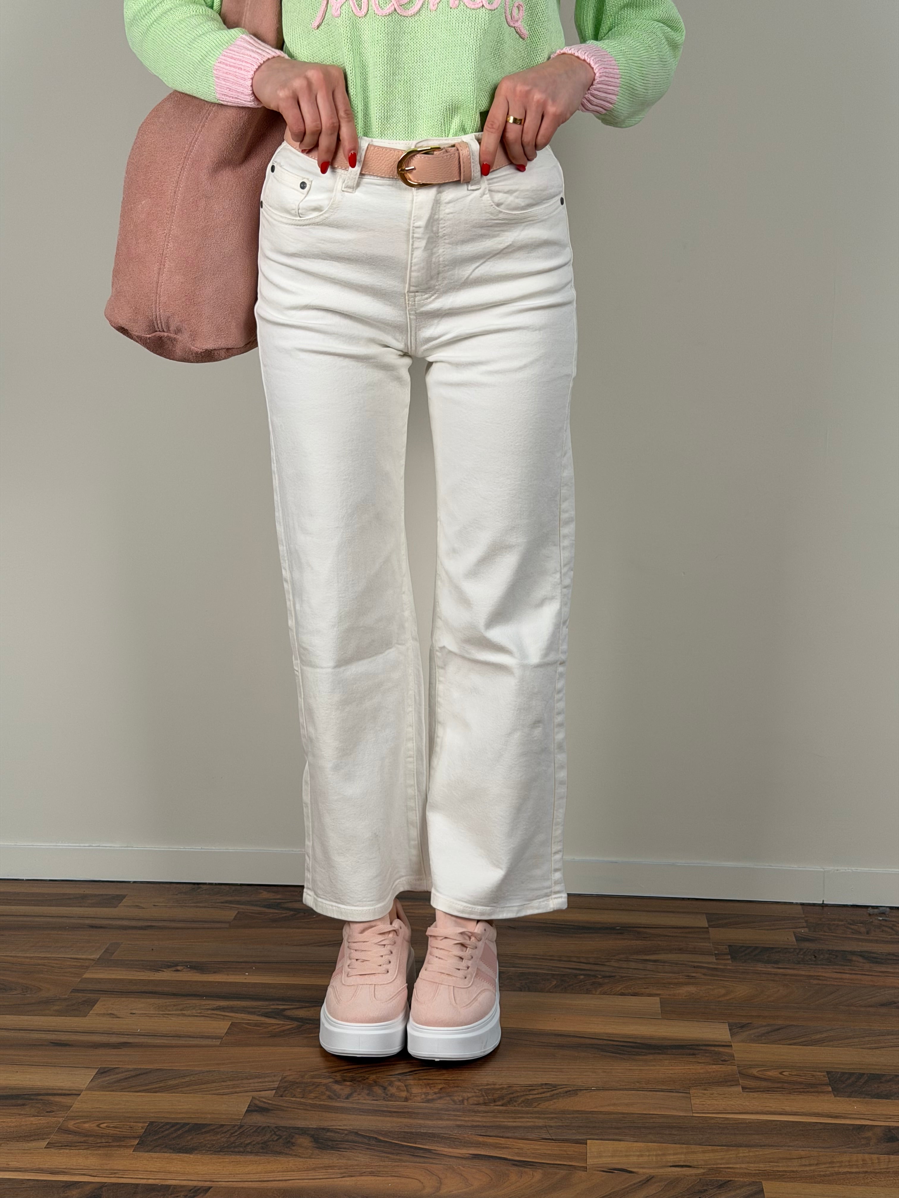 Jeans marcy palazzo bianco