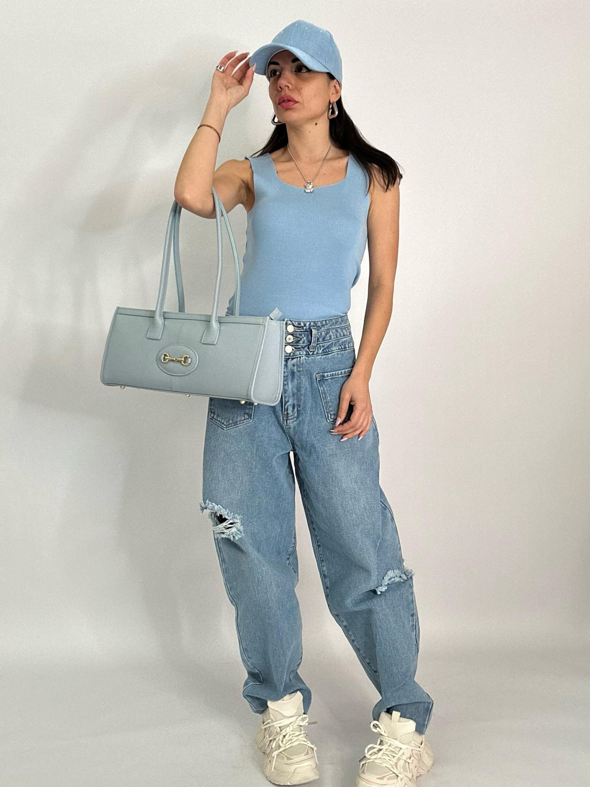 JEANS BALLON STRAPPI LATERALI 491