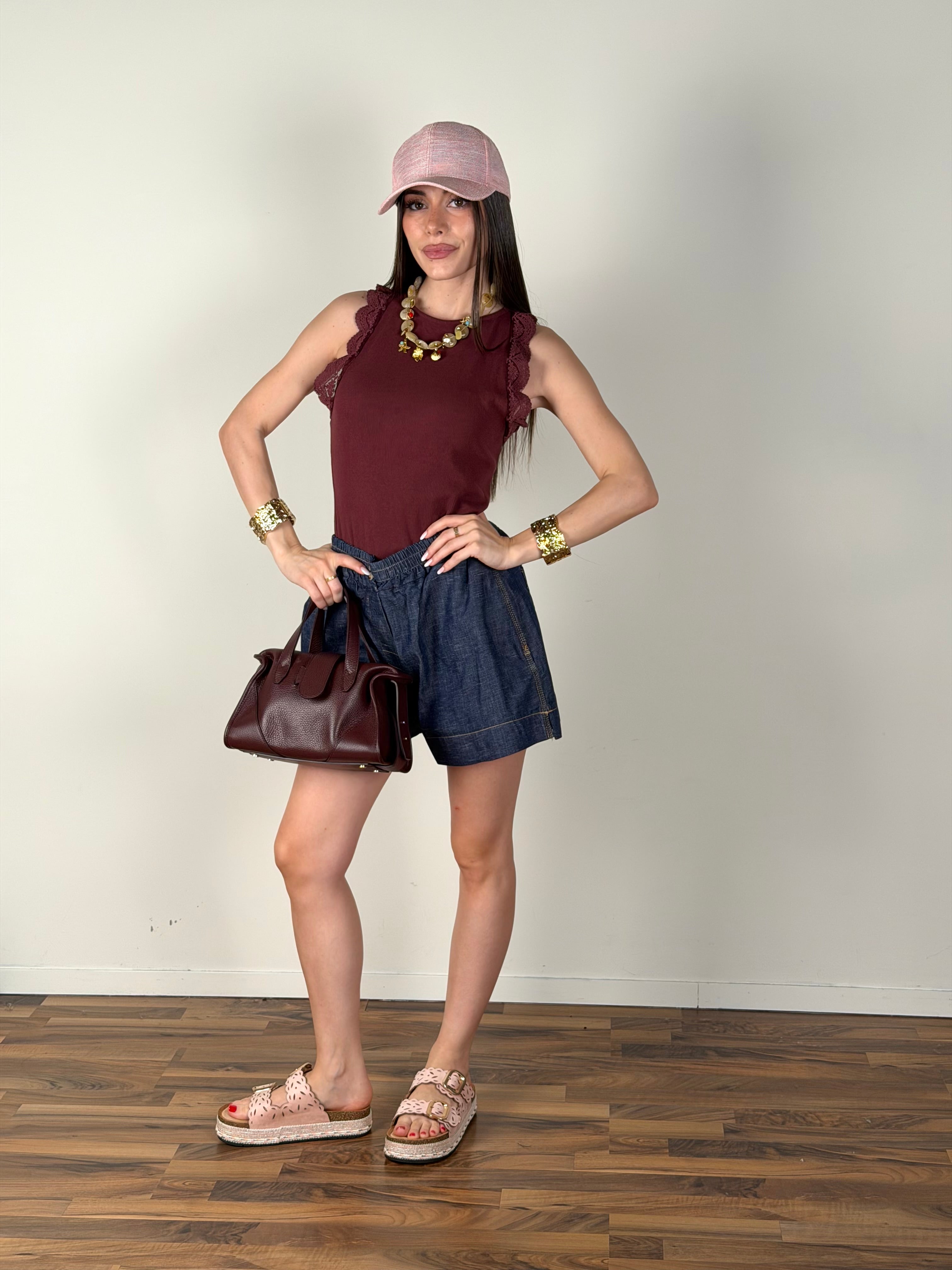 Top Amelie bordeaux