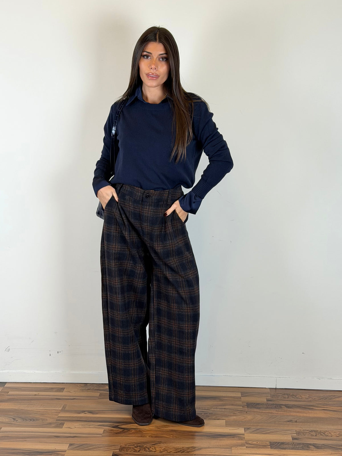 Maglia Tartan blu