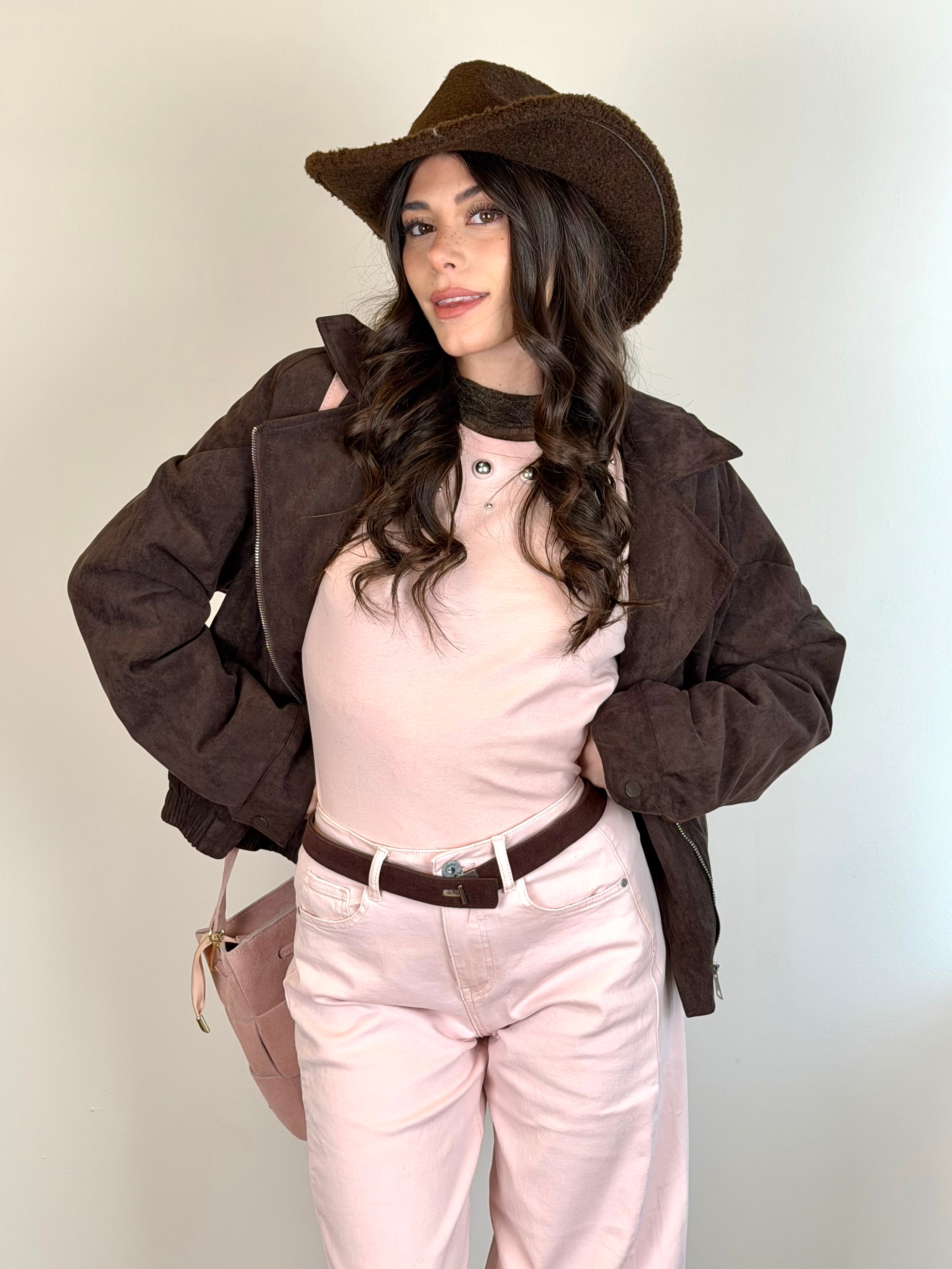 Giubbino bomber scamosciato