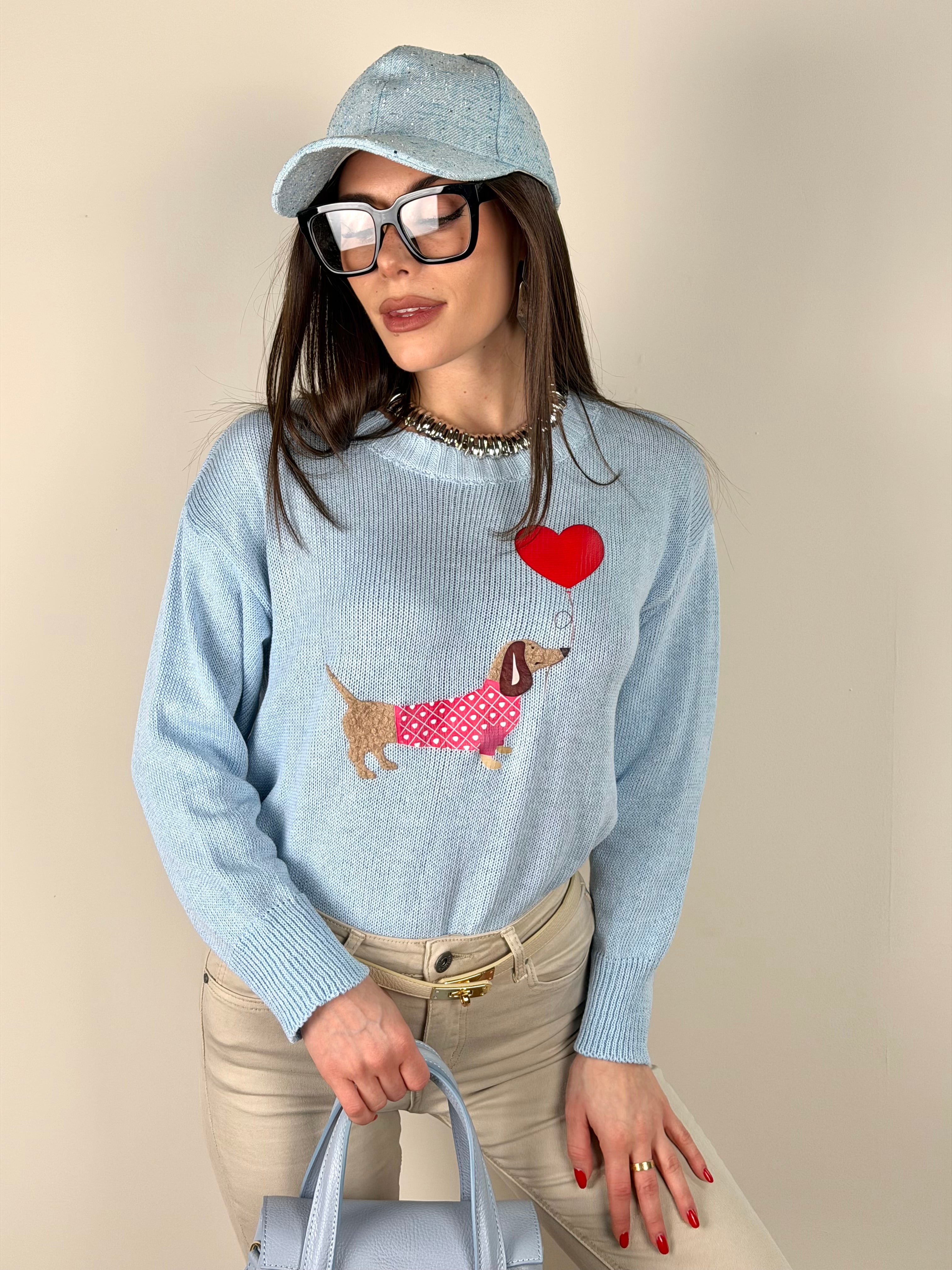 Maglia doggy celeste