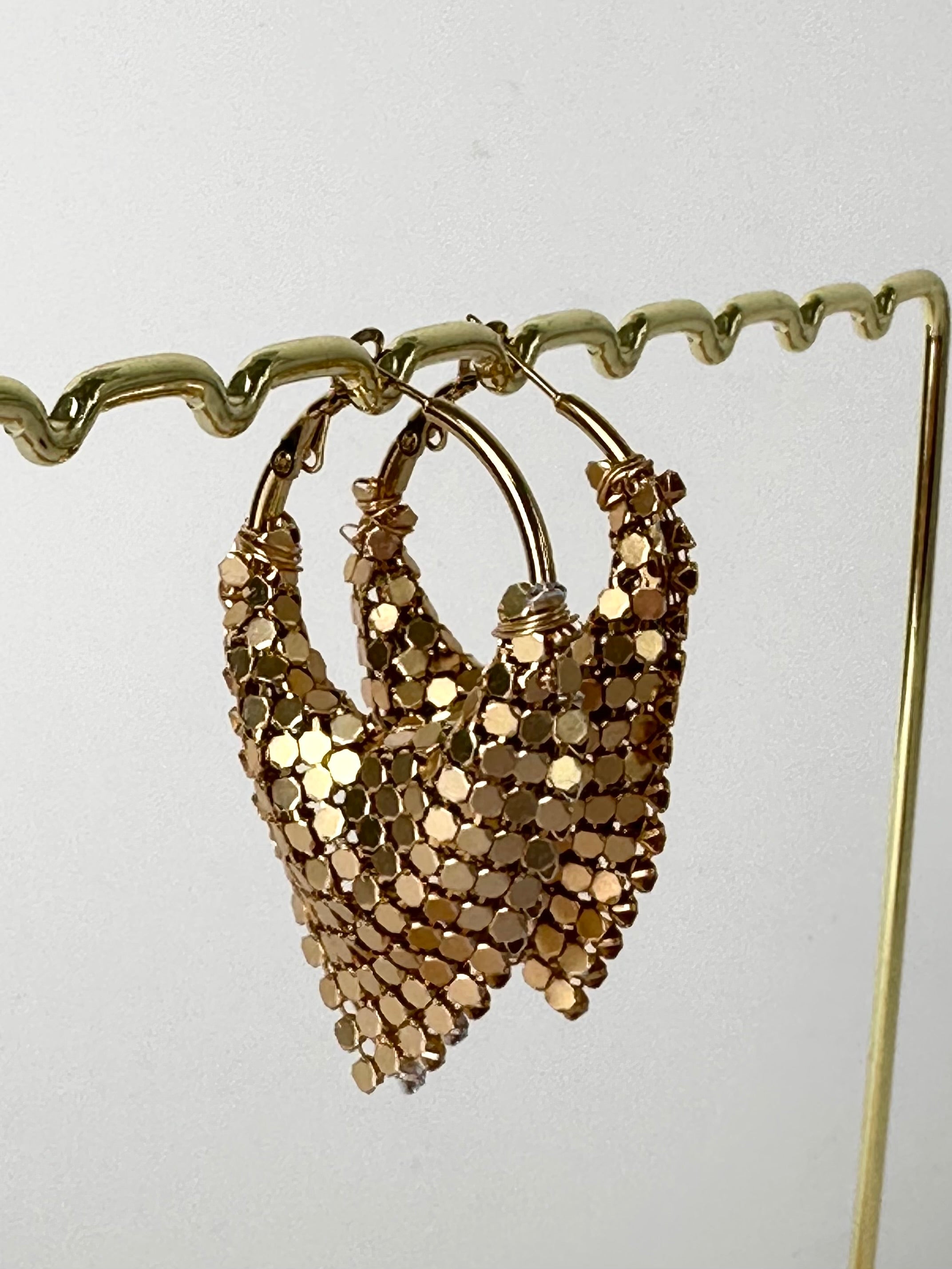 Orecchini rete in acciaio