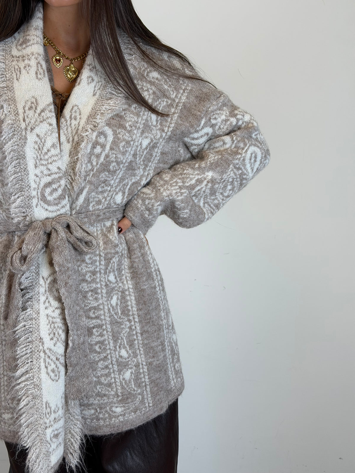 Cardigan India beige