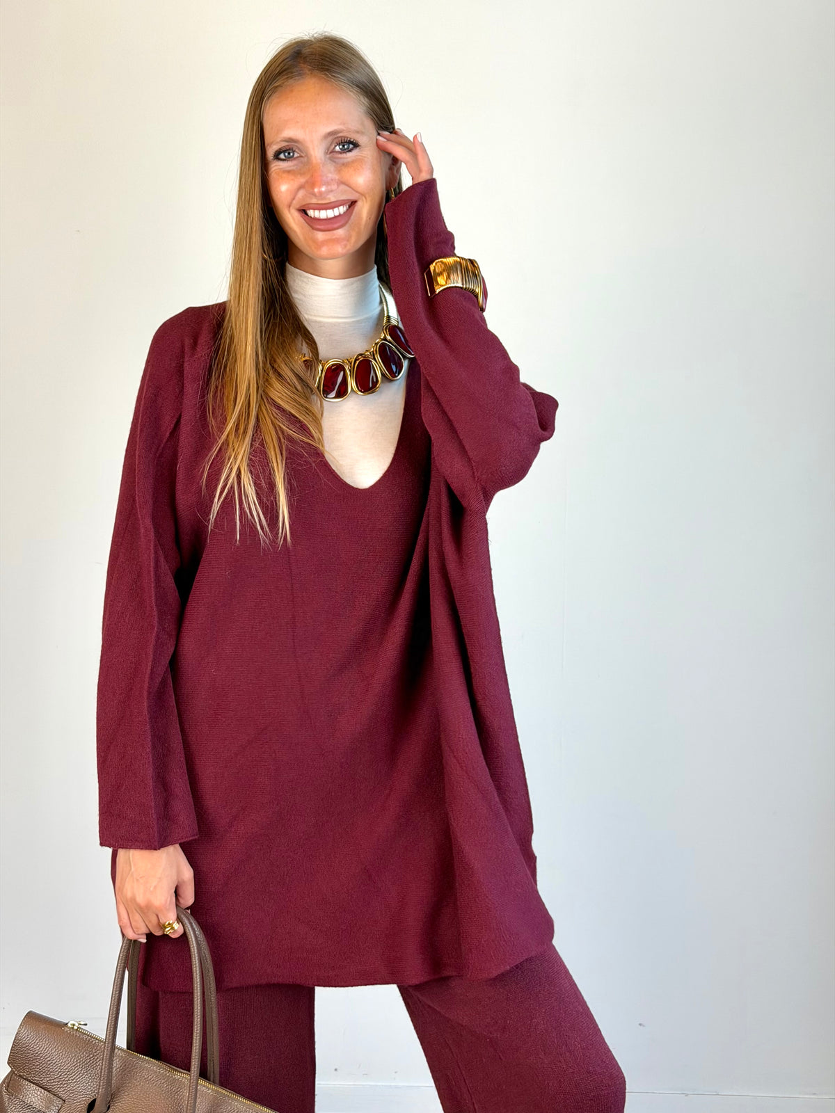 Maglia Sheila over bordeaux