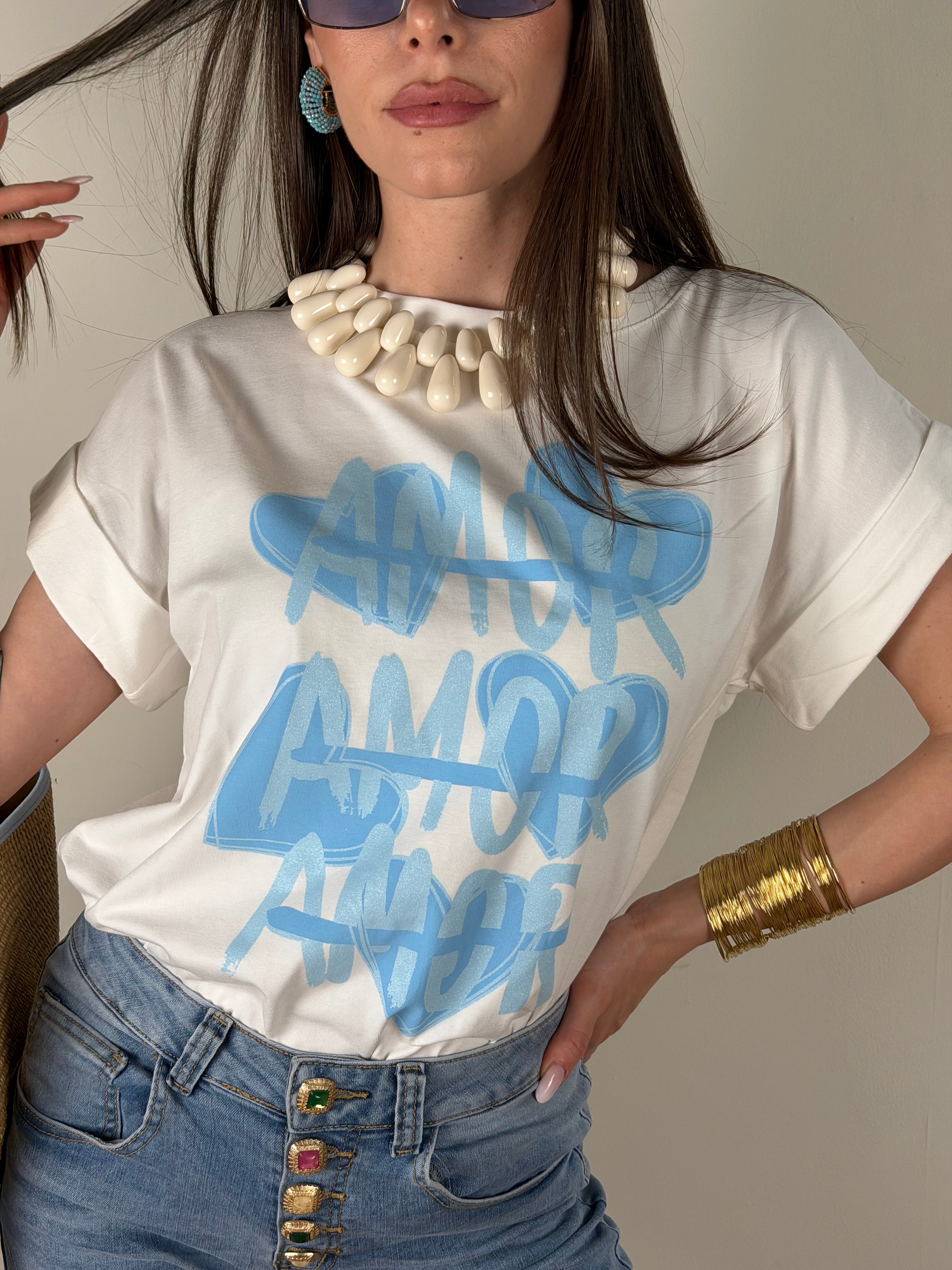 T-shirt Amor celeste