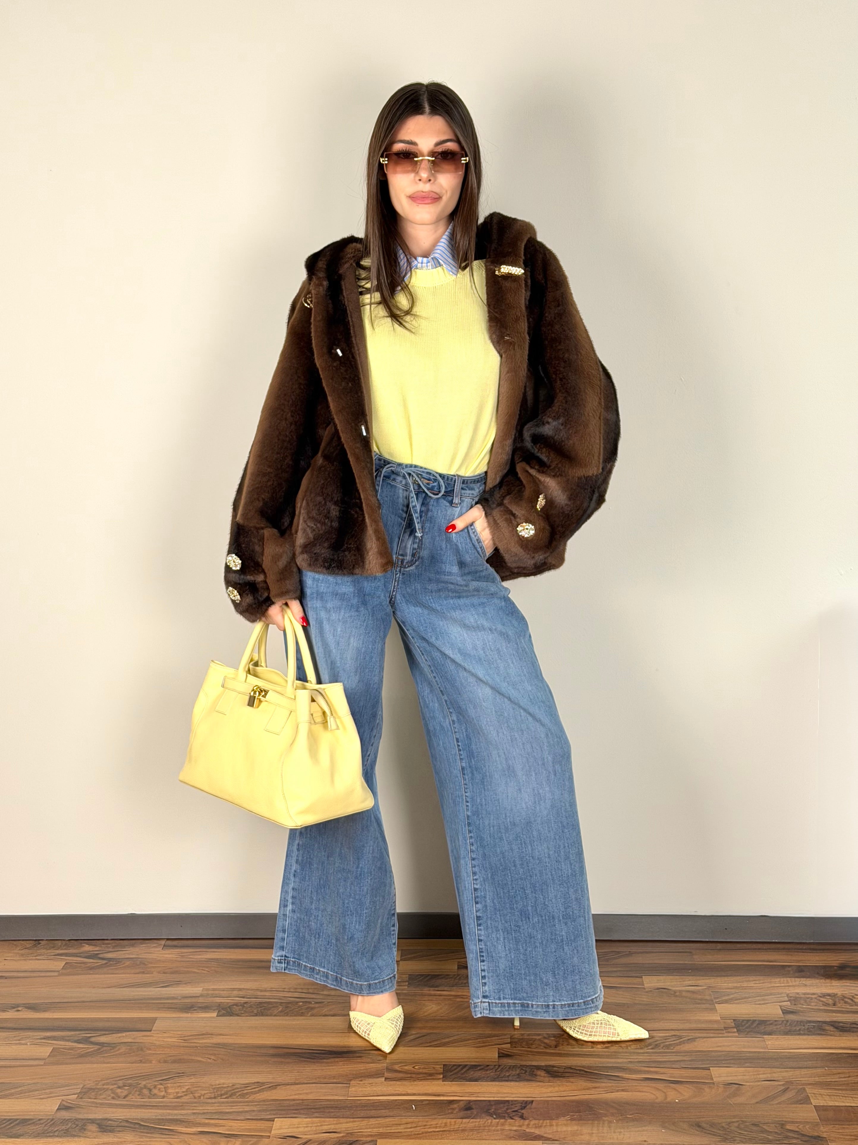 Pelliccia Evelin moro