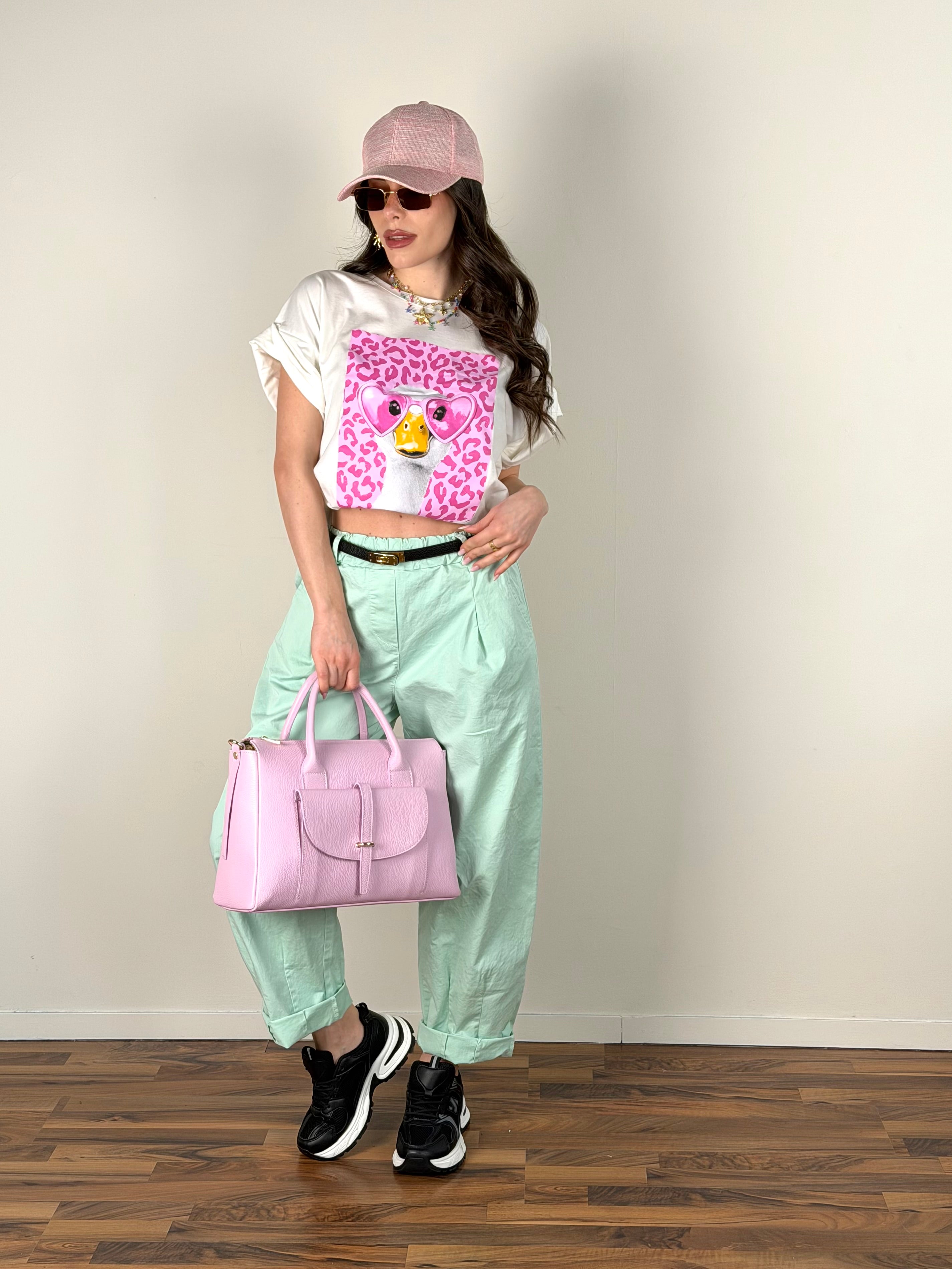 Pantalone Carmen verde acqua