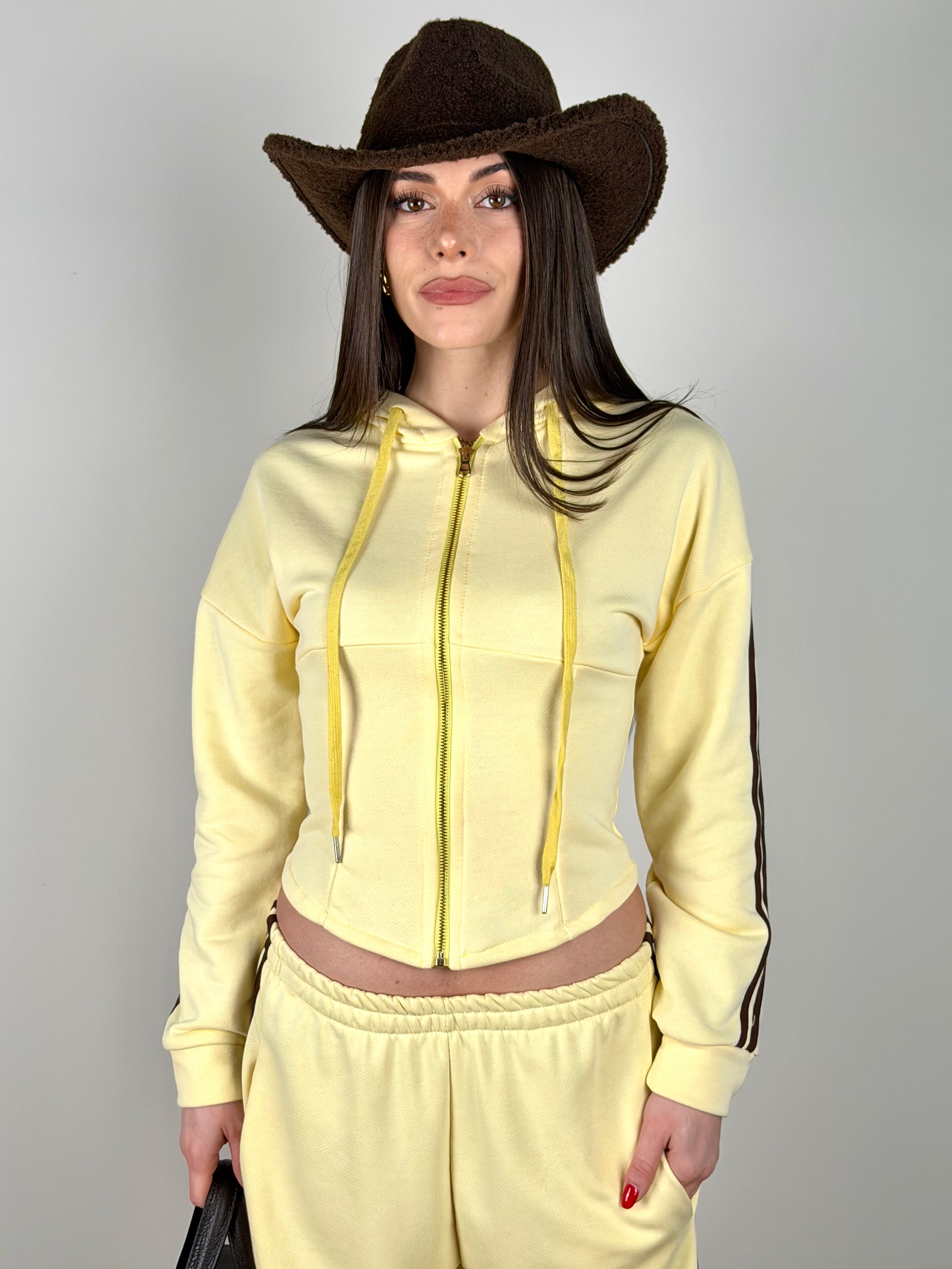 Felpa tuta sportiva Iconic gialla