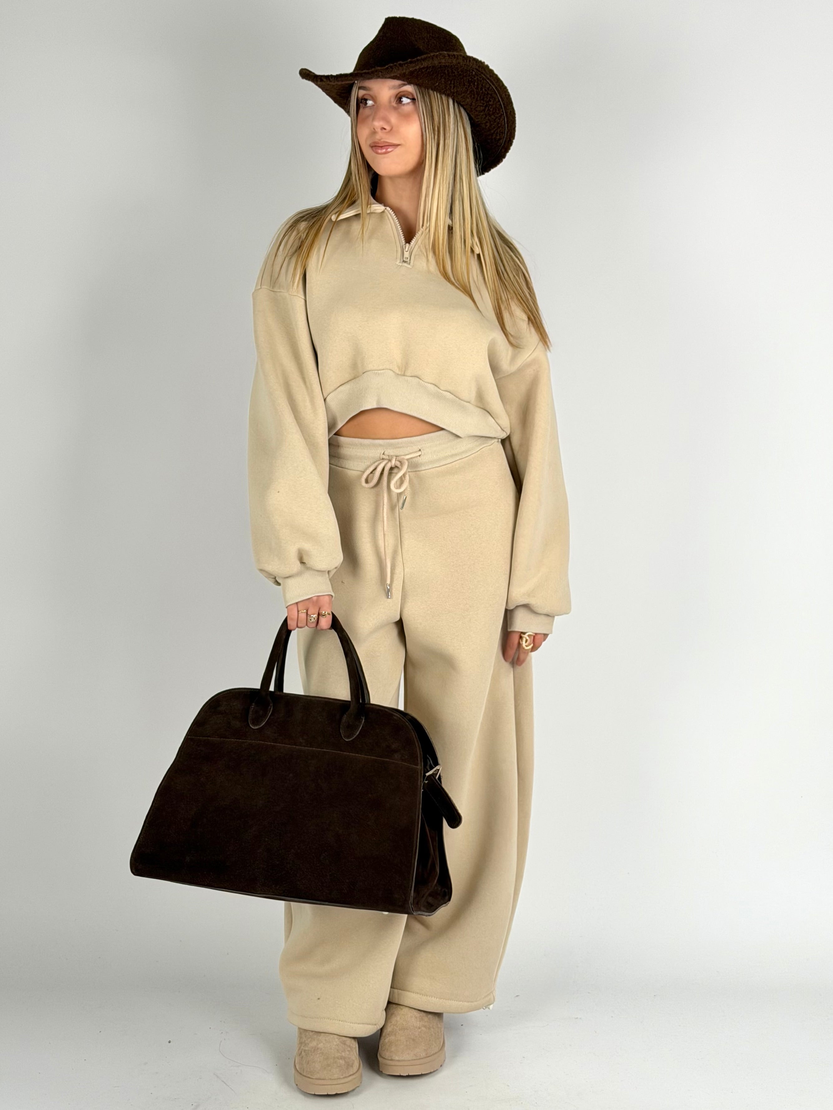 Felpa tuta sportiva Diva beige