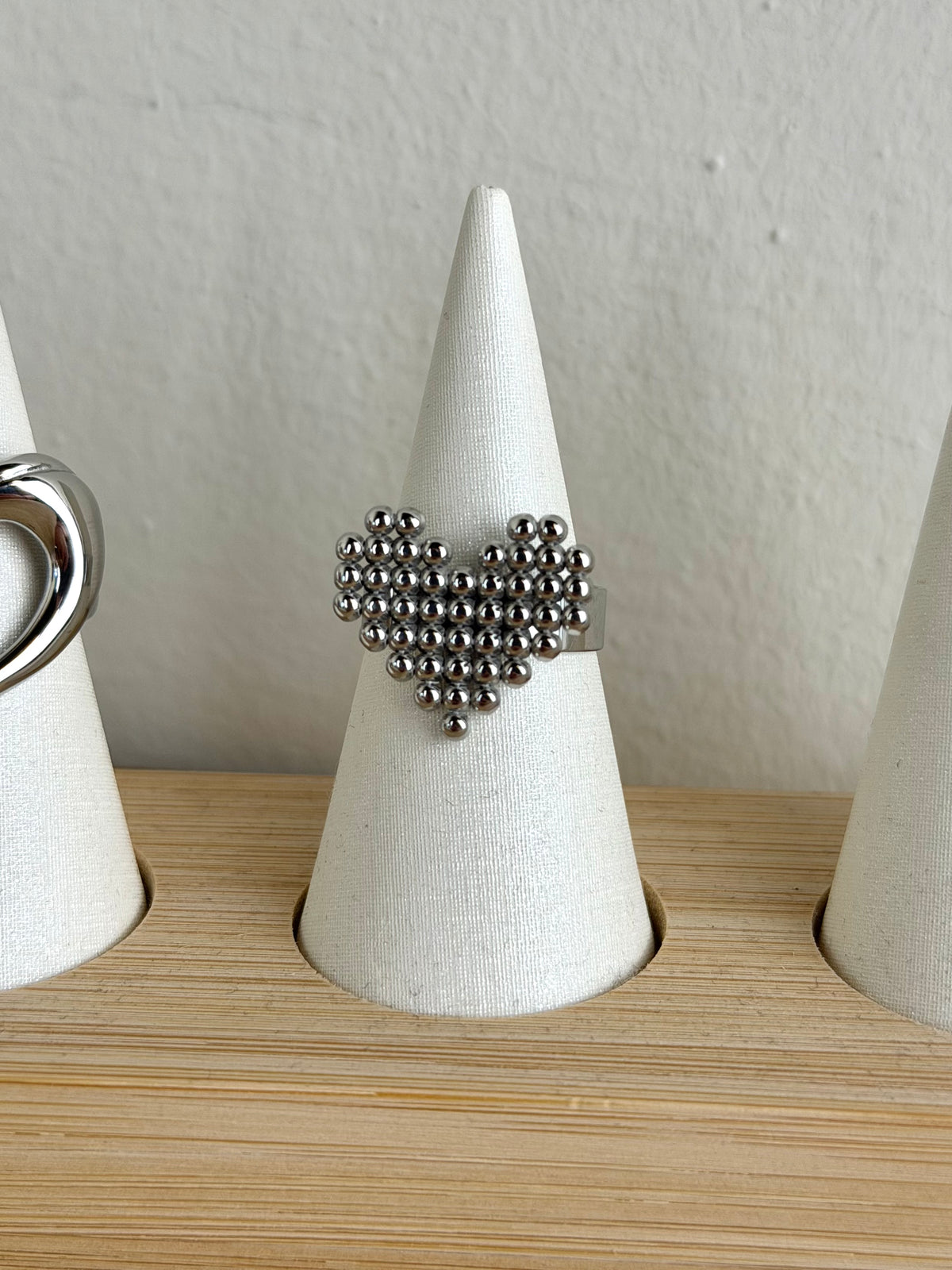 Anello cuore pixel - collezione cuori
