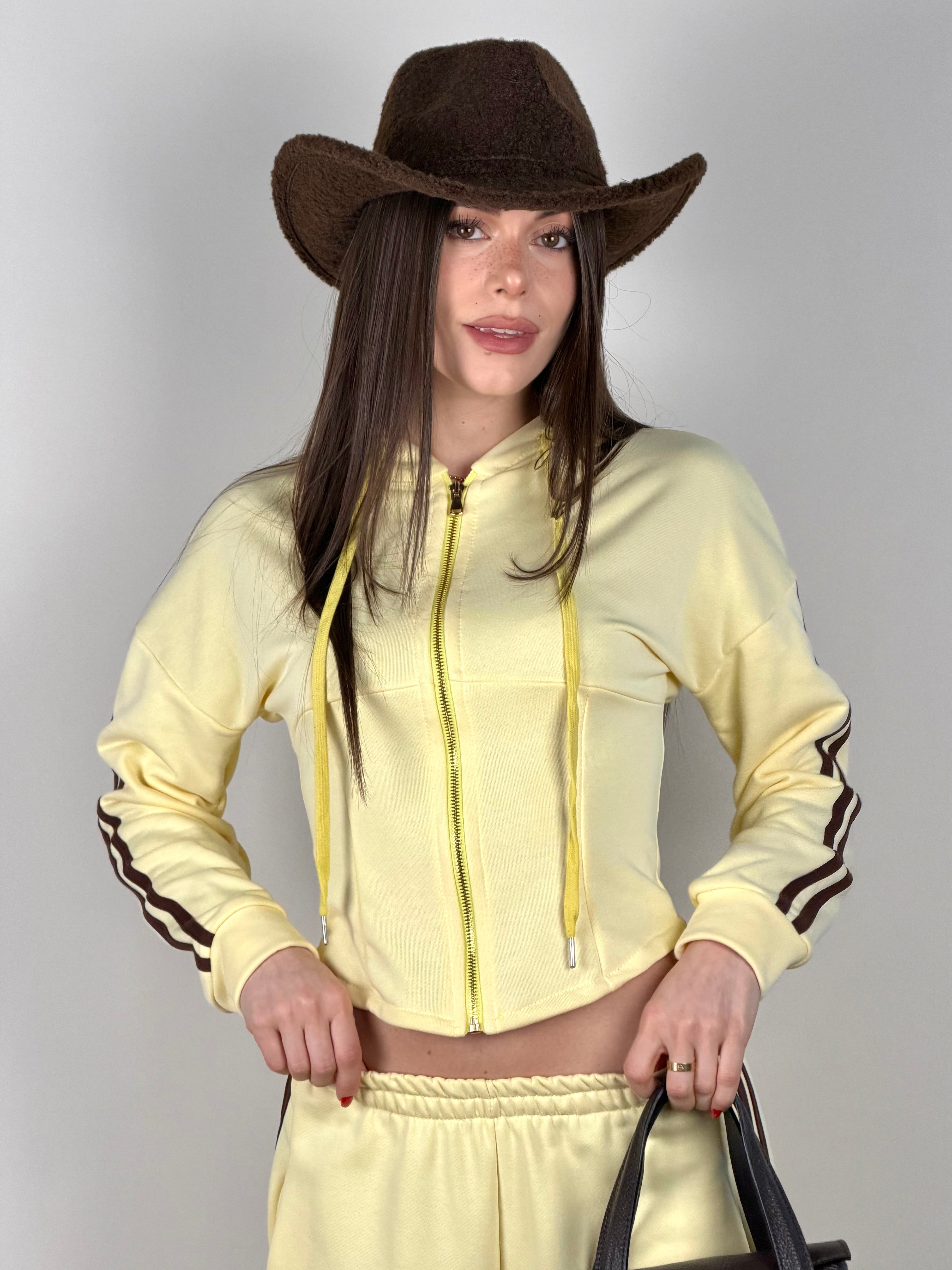 Felpa tuta sportiva Iconic gialla