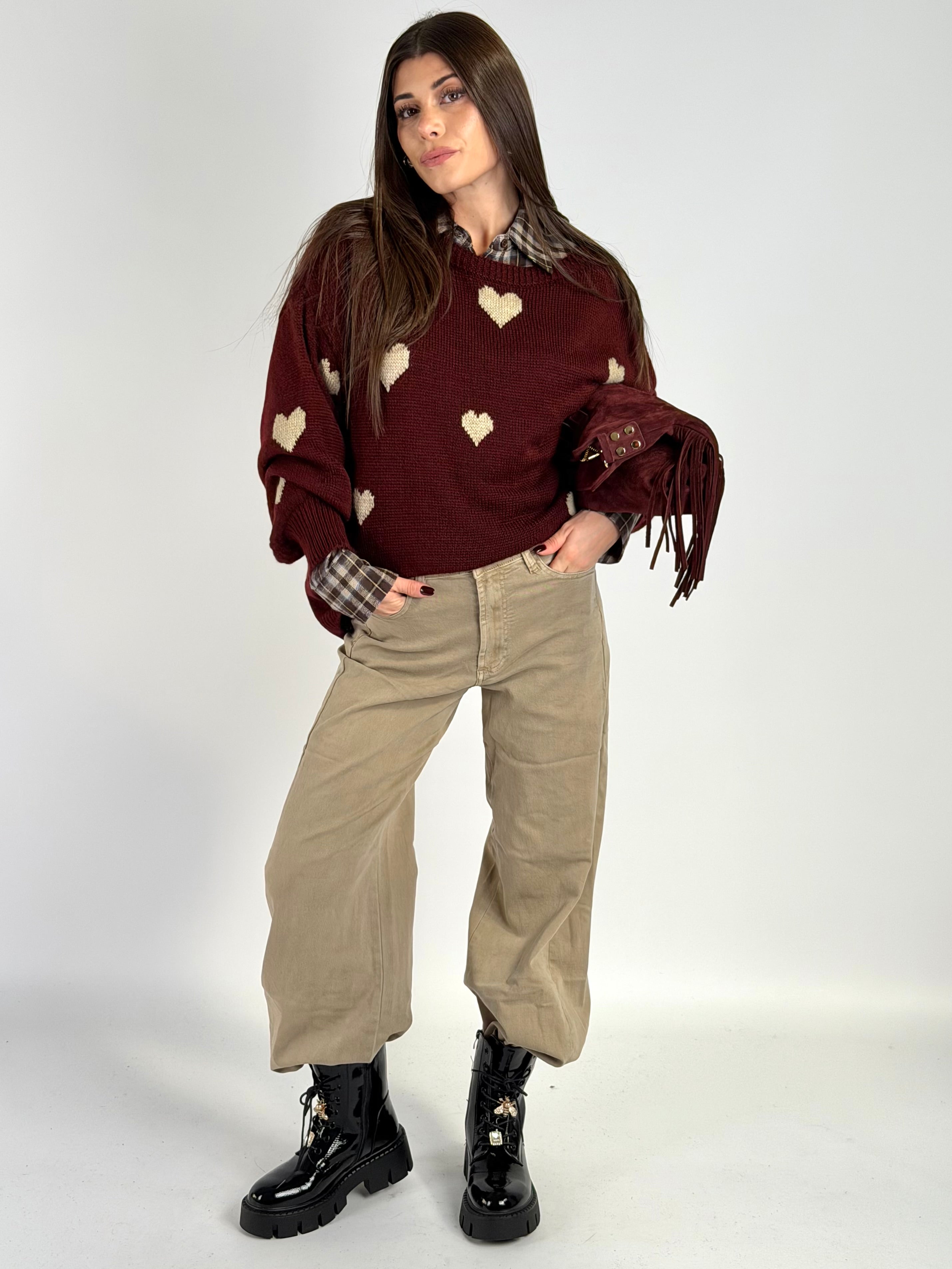 Maglia Romantica bordeaux