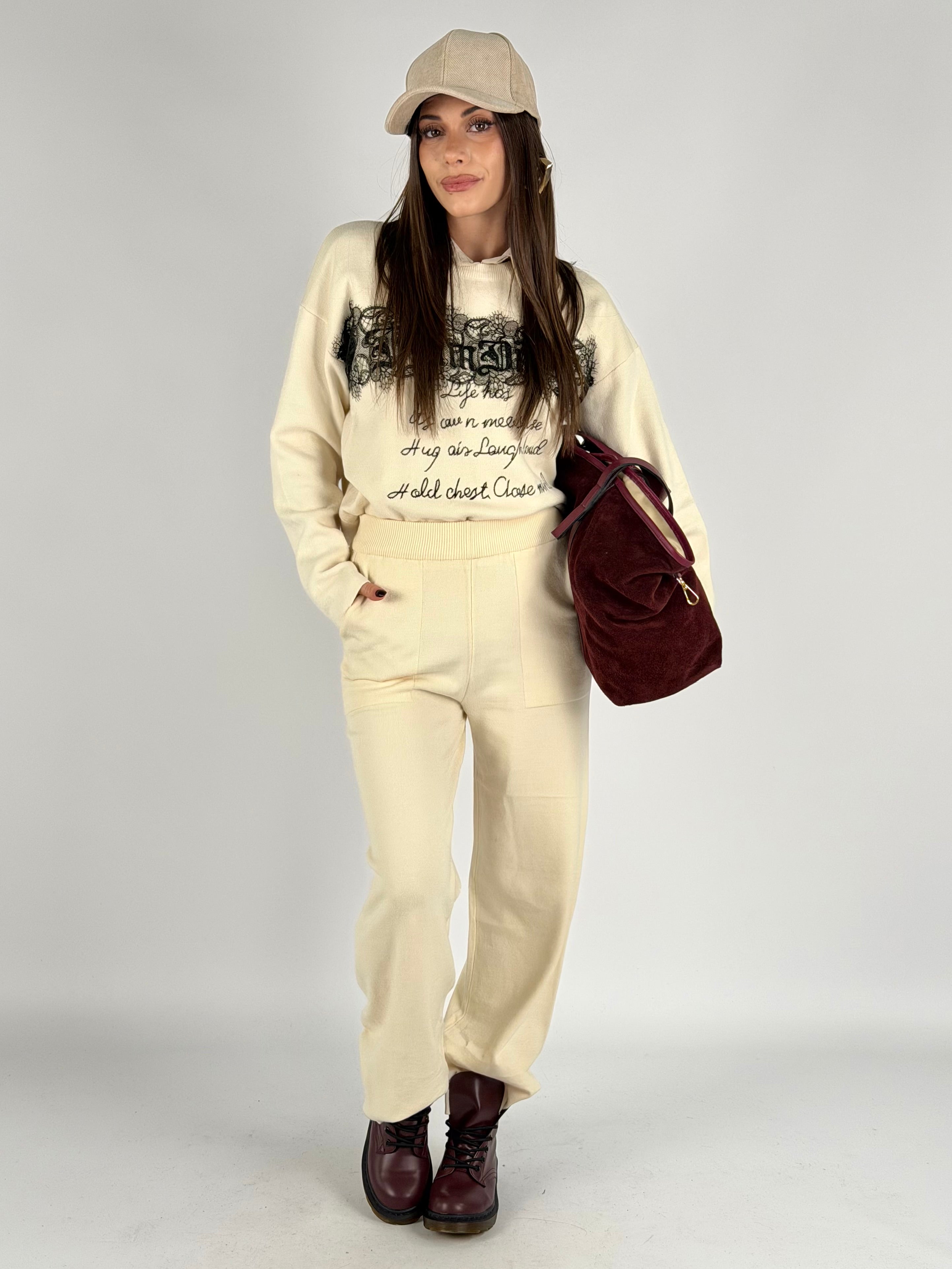 Tuta sportiva Susy beige