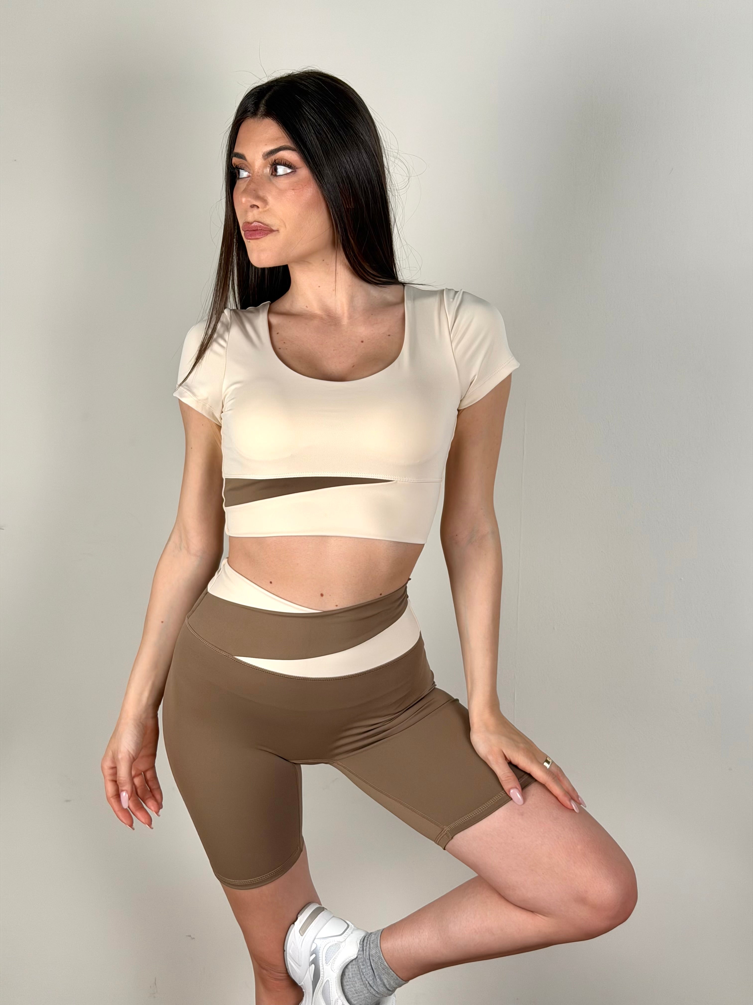 Top Set sportivo Glow beige