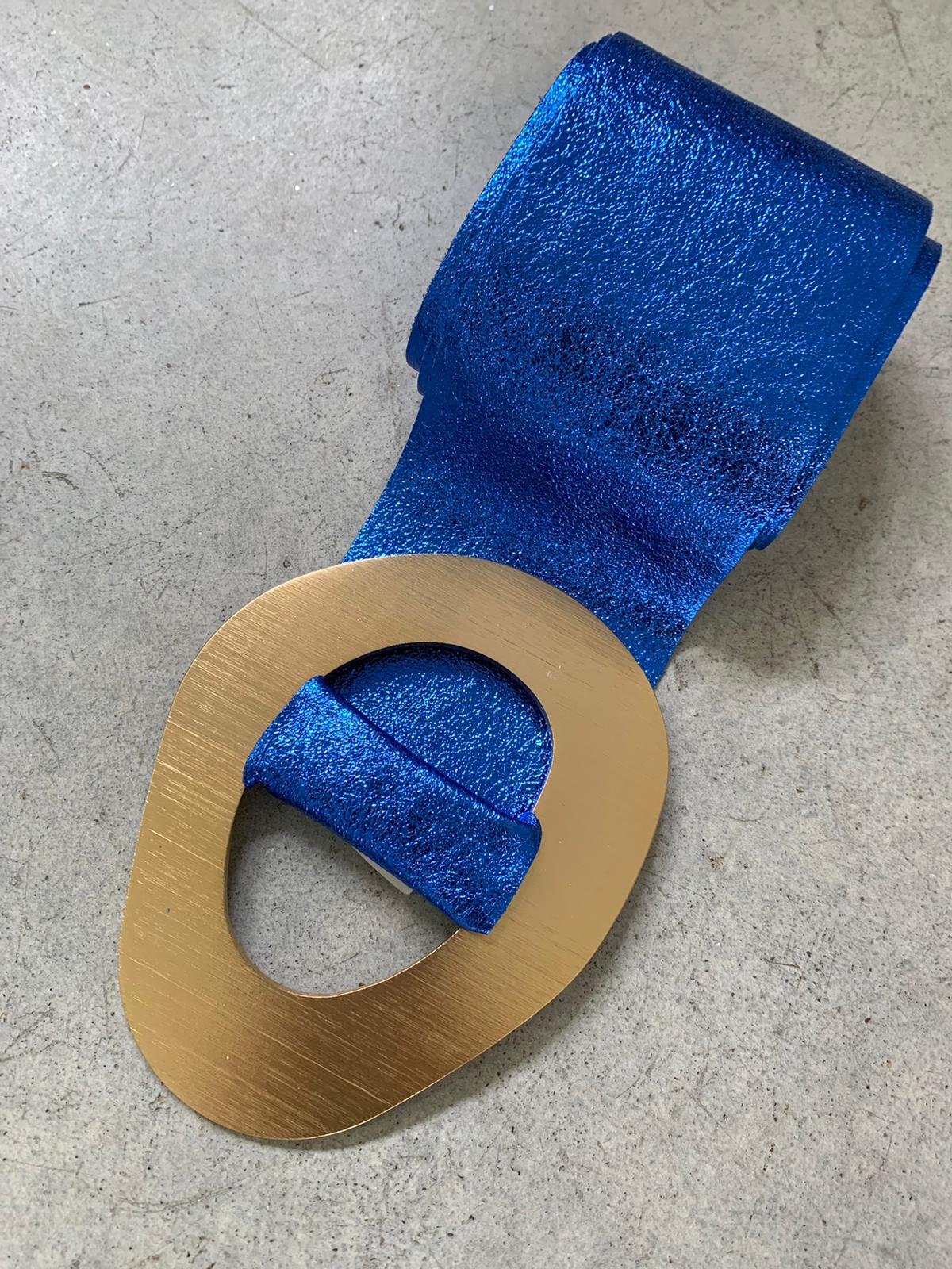 FUSCIACCA camoscio fibbia maxi laminata