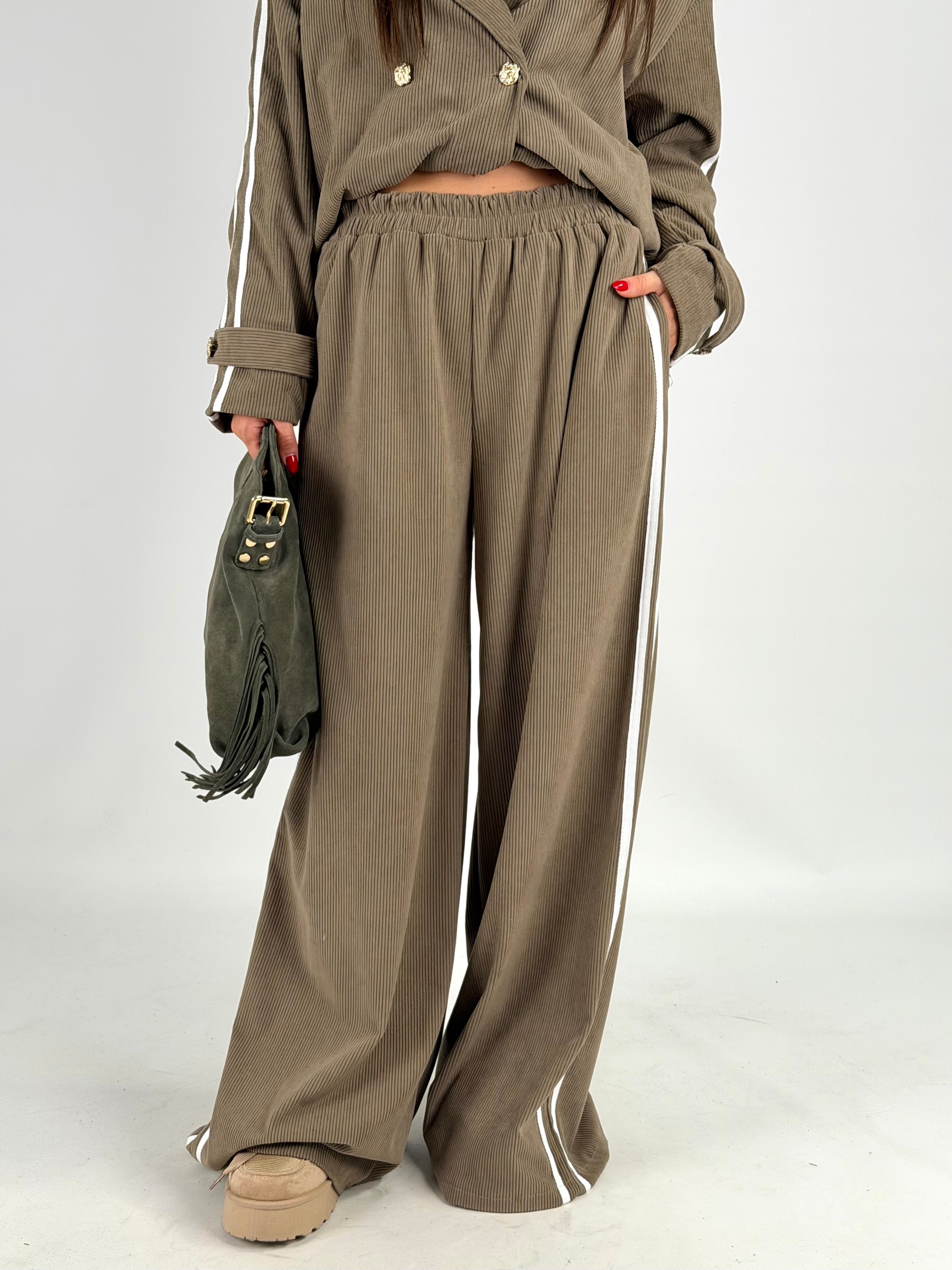 Completo Adi velluto beige