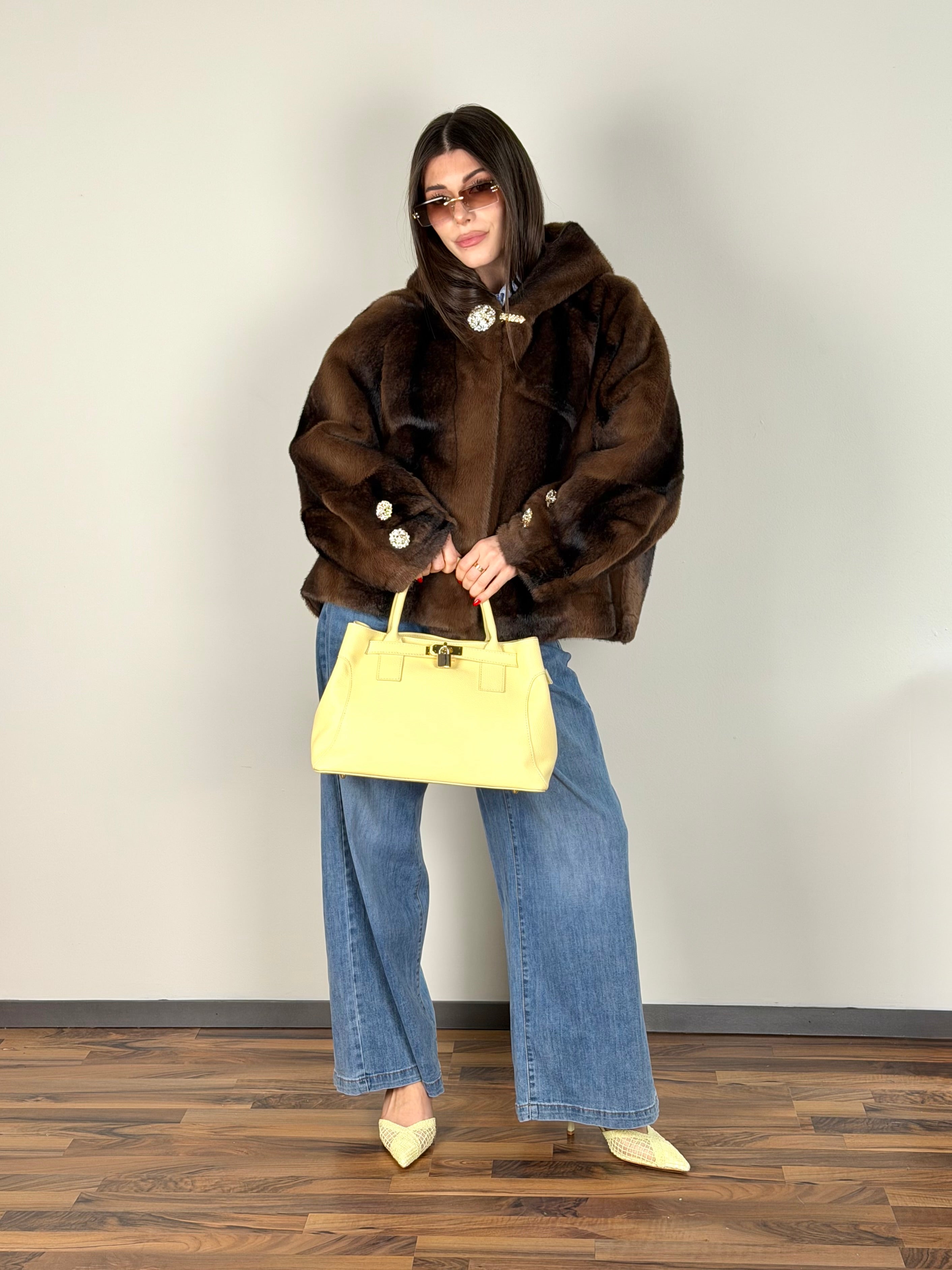 Pelliccia Evelin moro