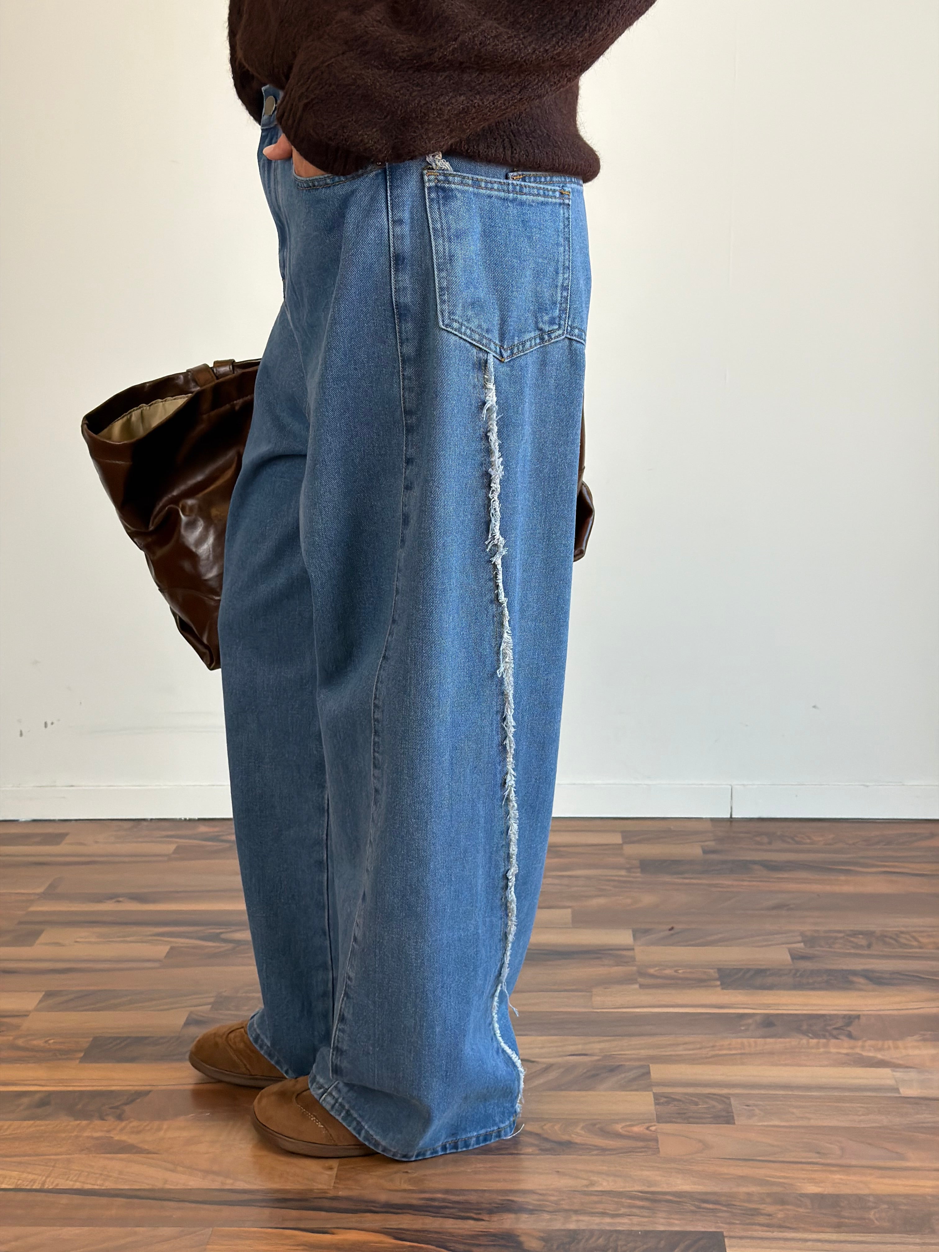 Jeans Sfrangiato blu