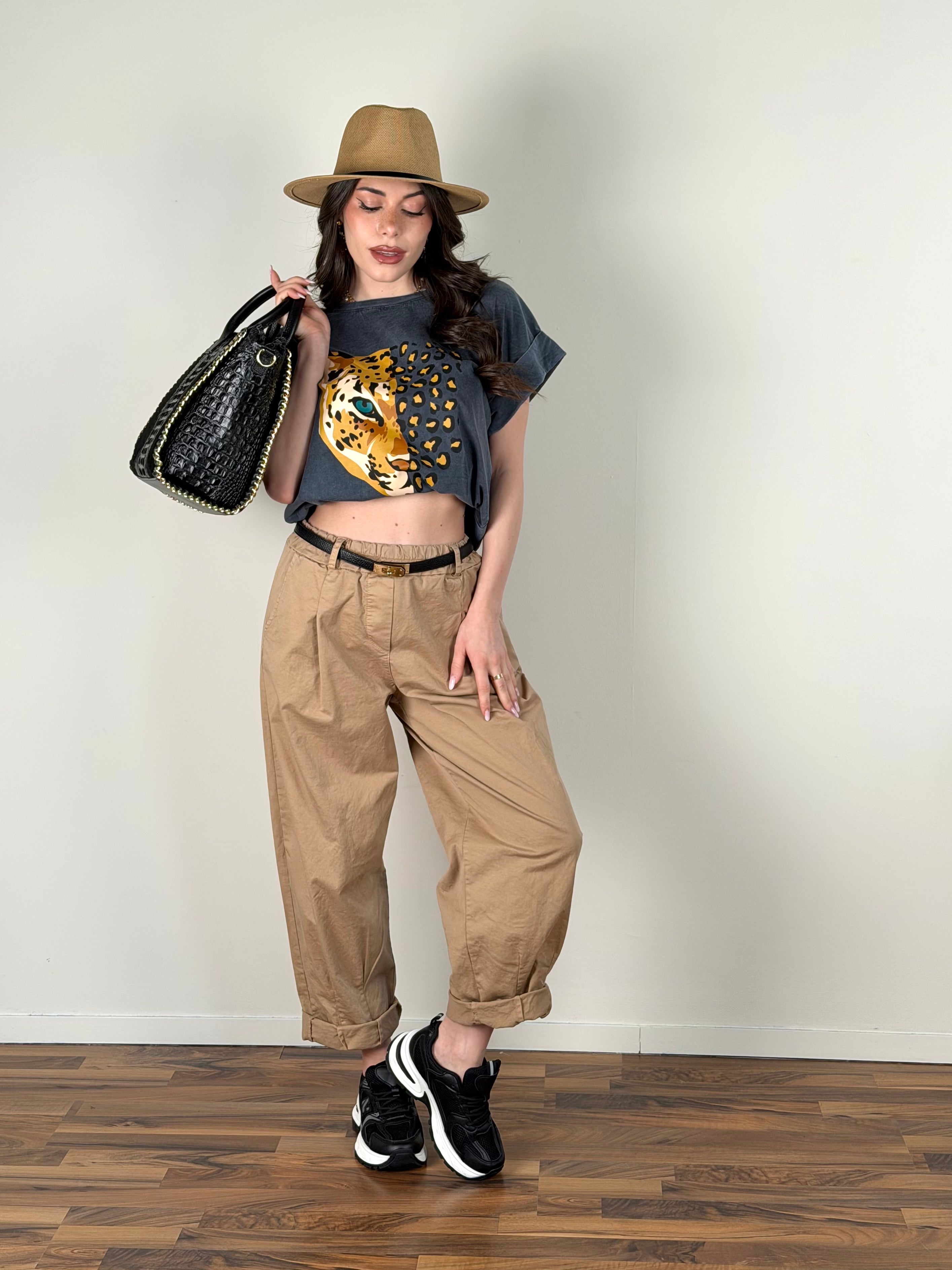 Pantalone Carmen tabacco