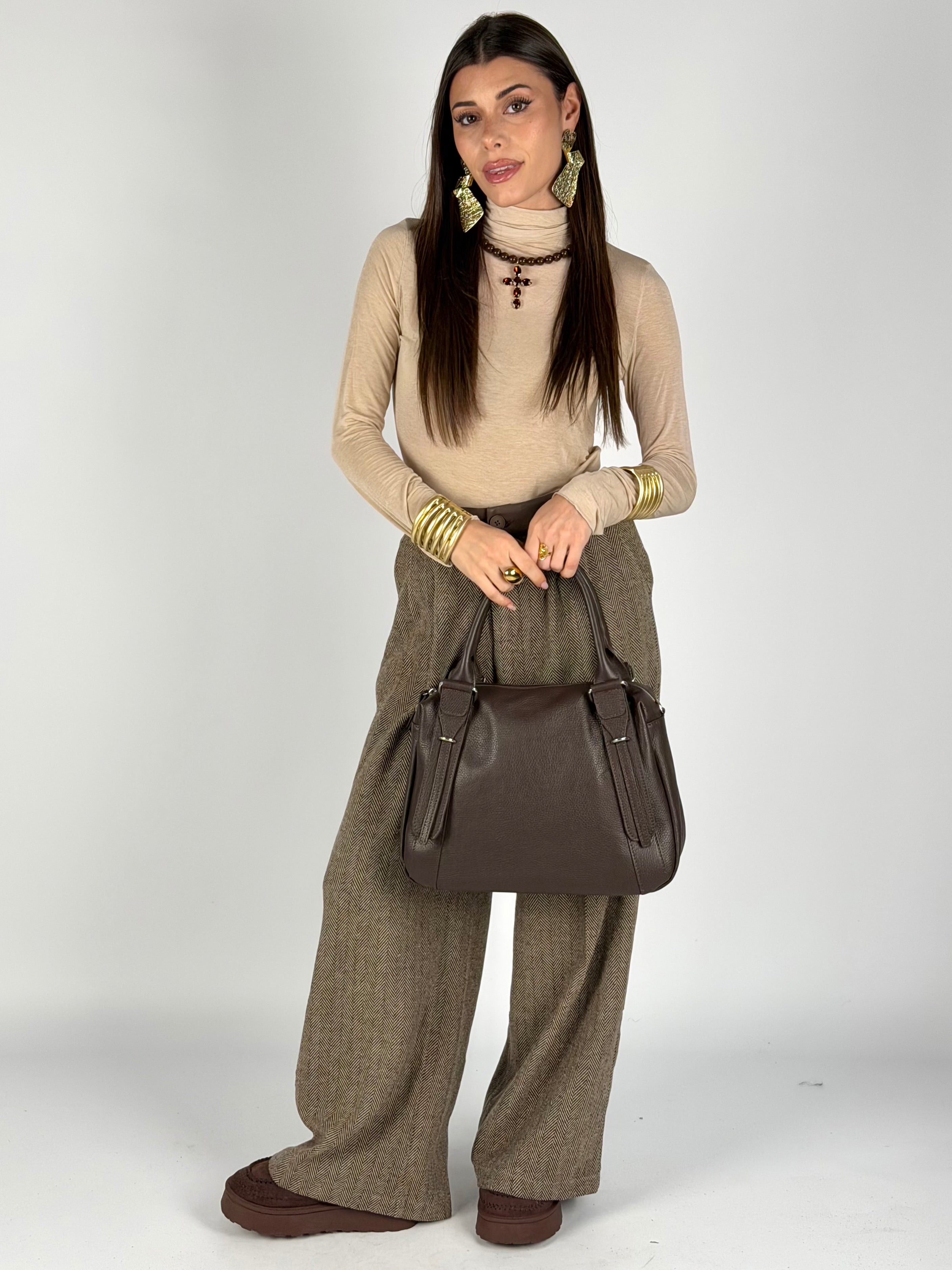 Pantalone Agnese tabacco