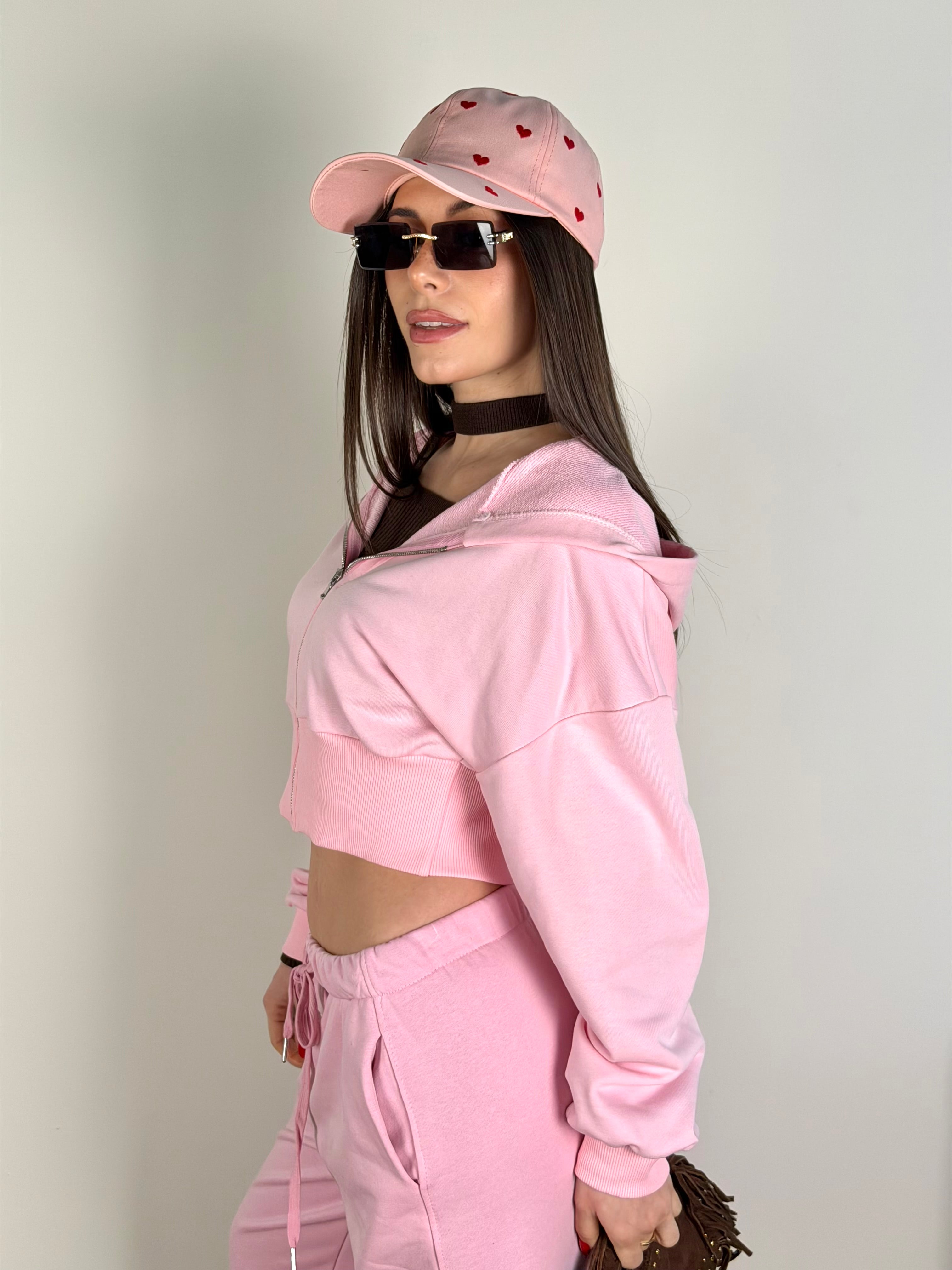 Felpa tuta sportiva City rosa