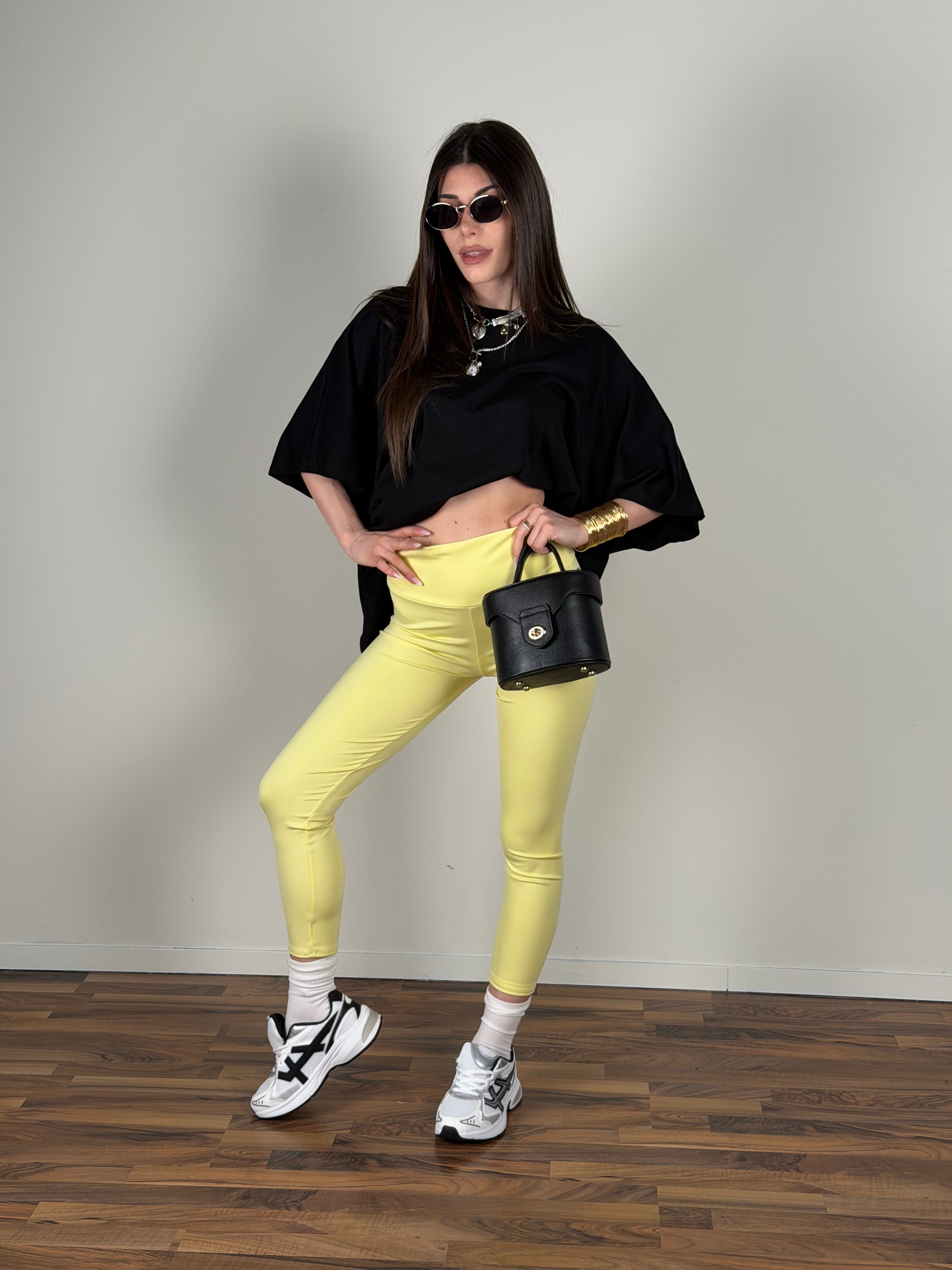 Leggins street giallo