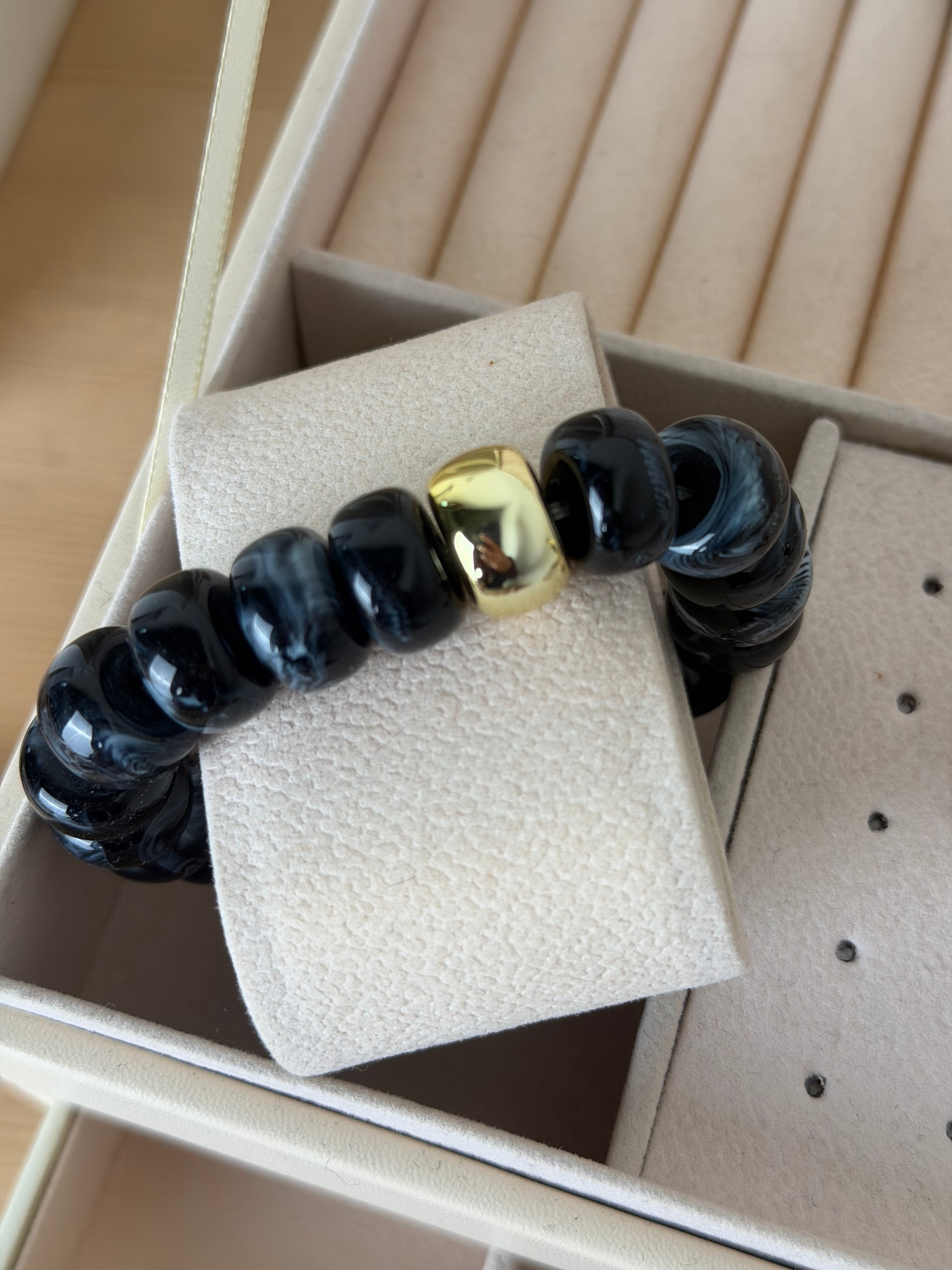 Bracciale pietre nero - collezione passion