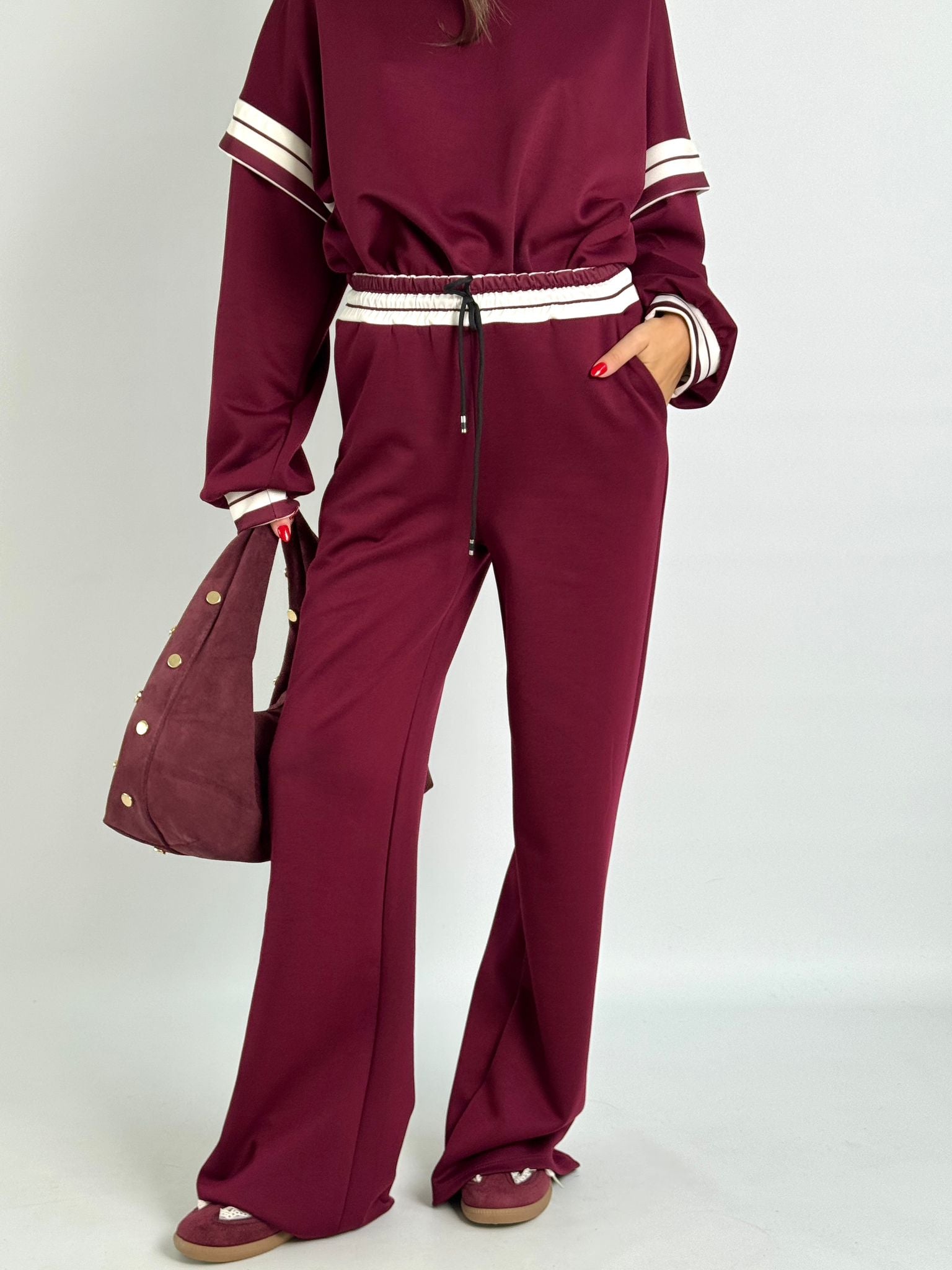 Tuta sportiva Olga bordeaux