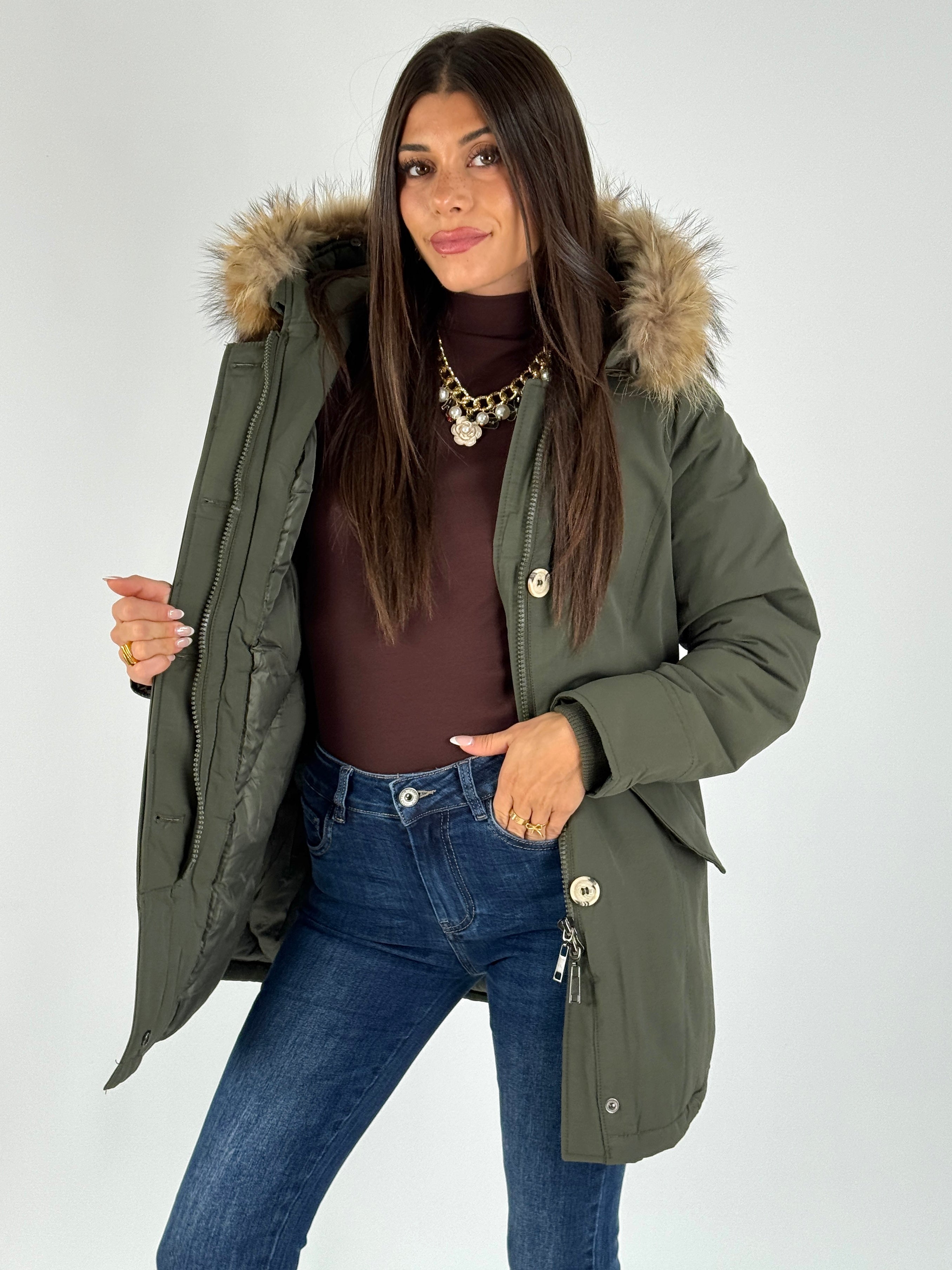 Giaccone Parka verde