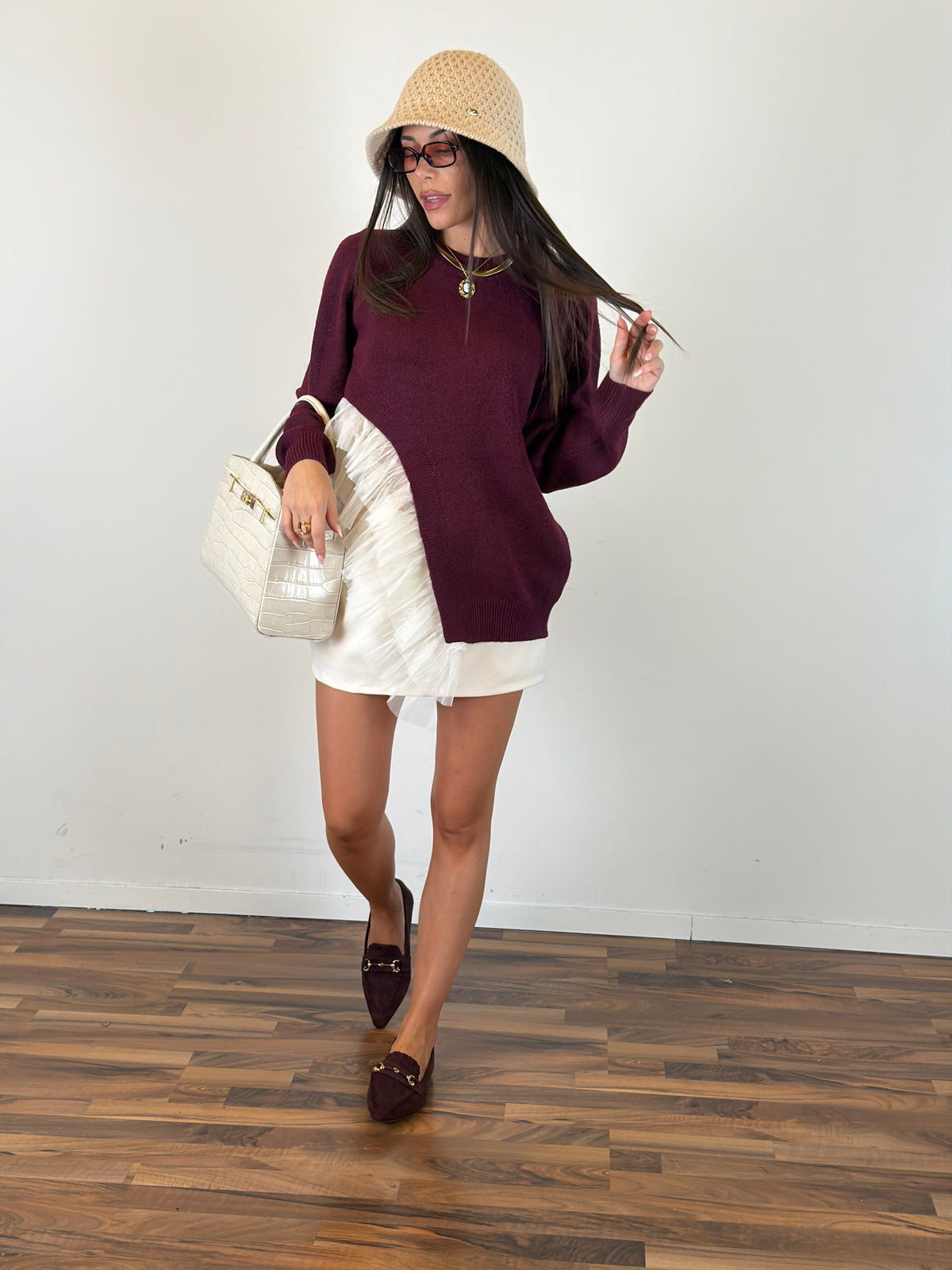 Maglia Diamante bordeaux