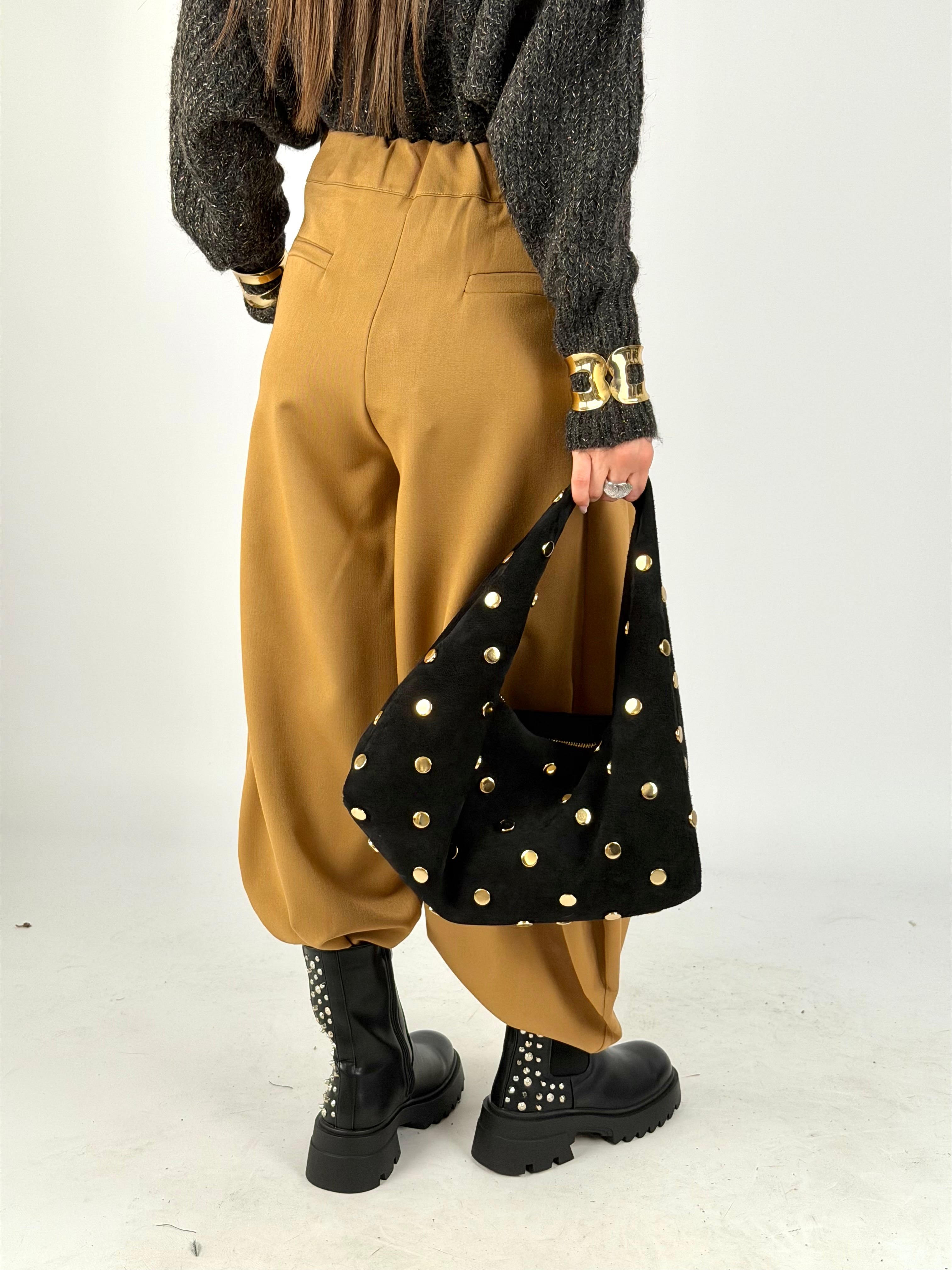 Pantalone parigina tabacco