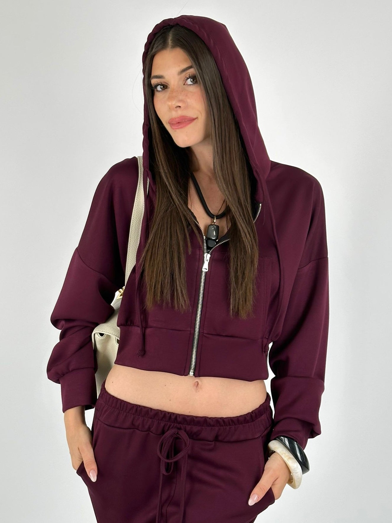 Tuta sportiva Saida bordeaux