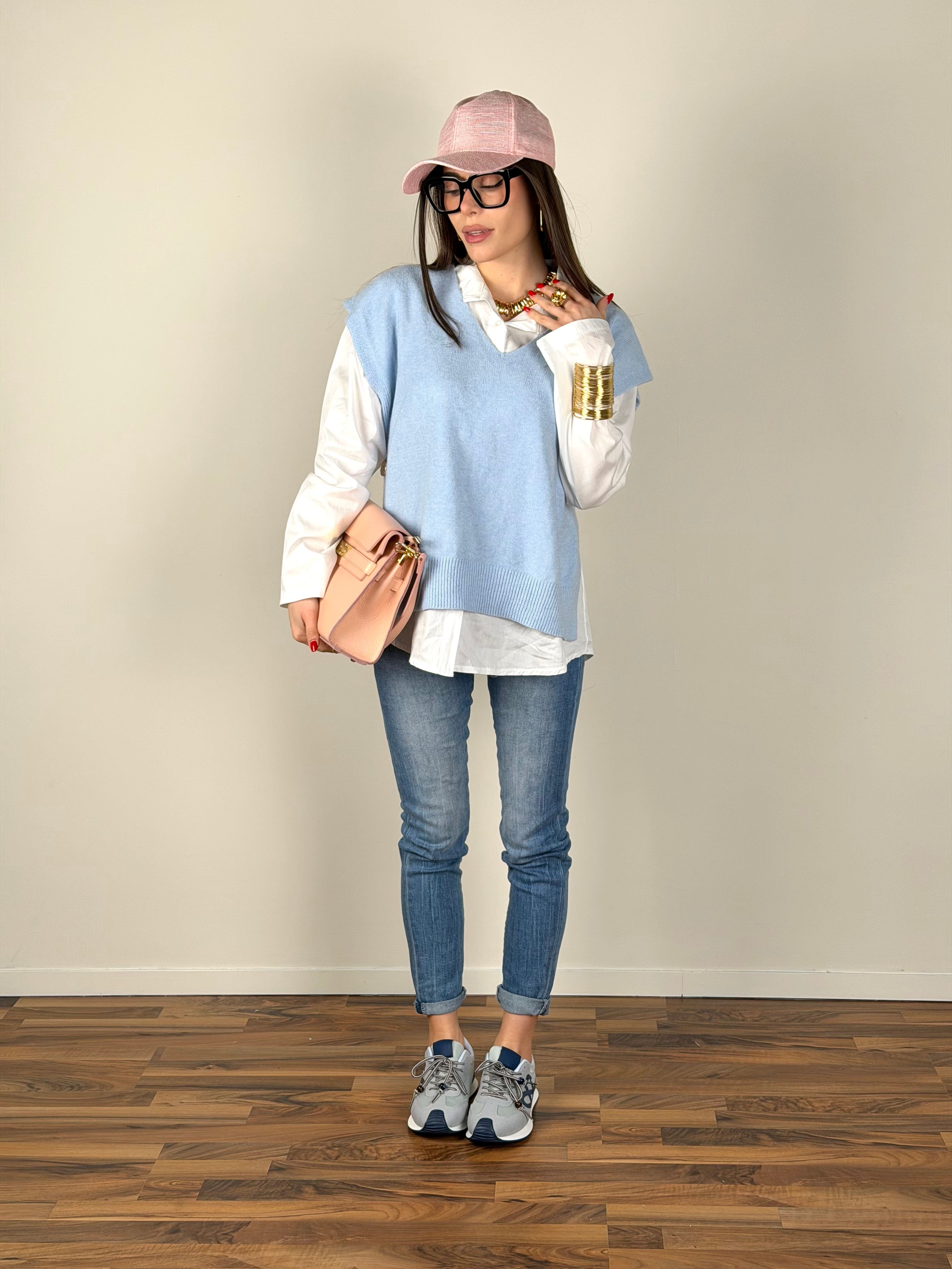 Gilet Matisse celeste