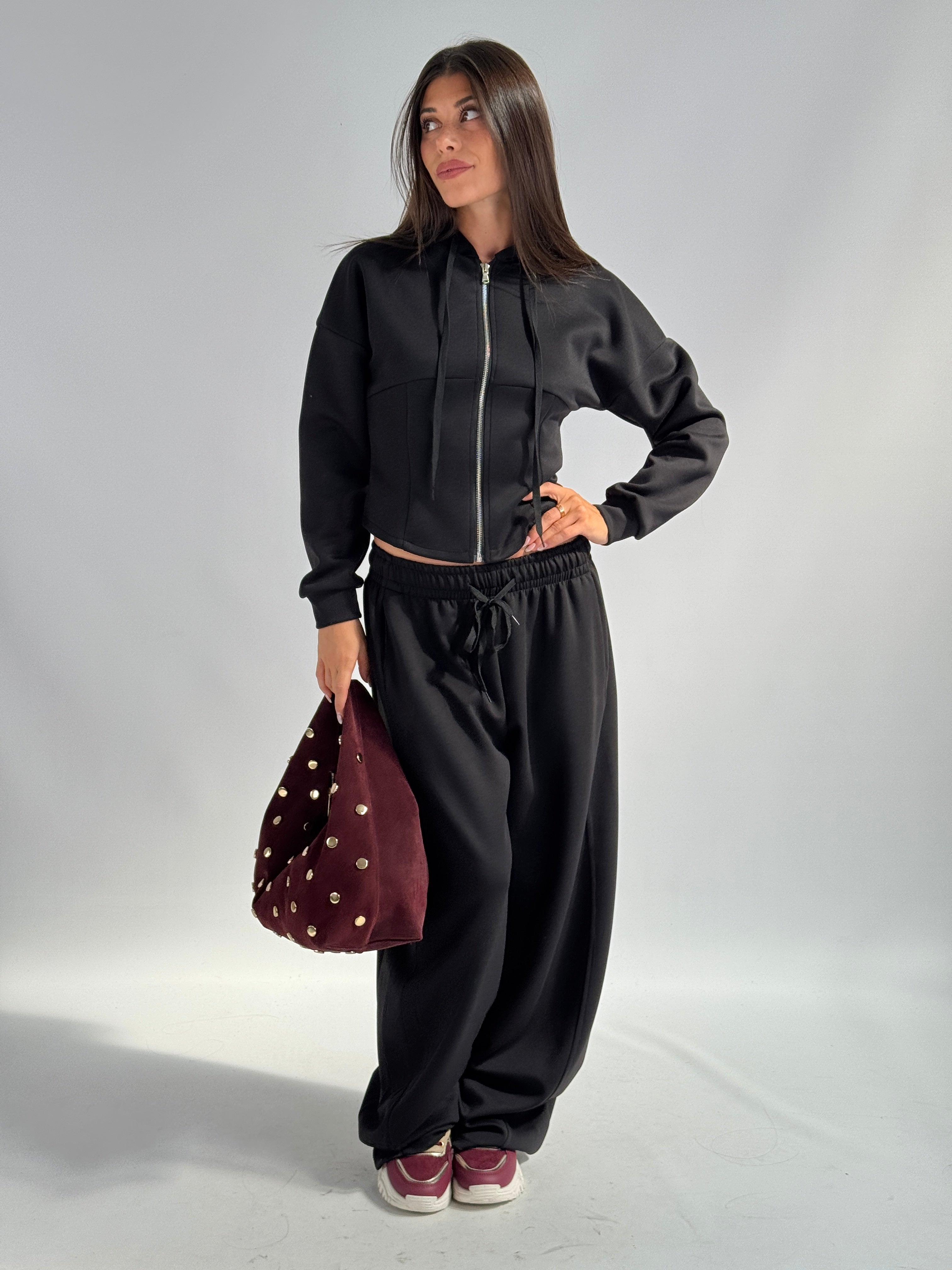 Pantalone tuta sportiva Iside nera