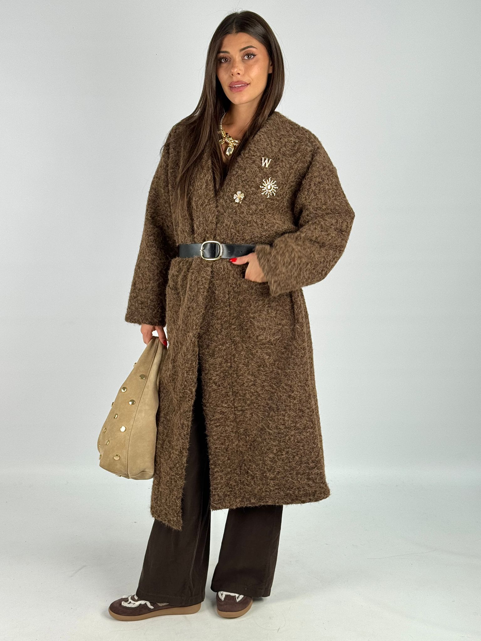 Cappotto spille moro