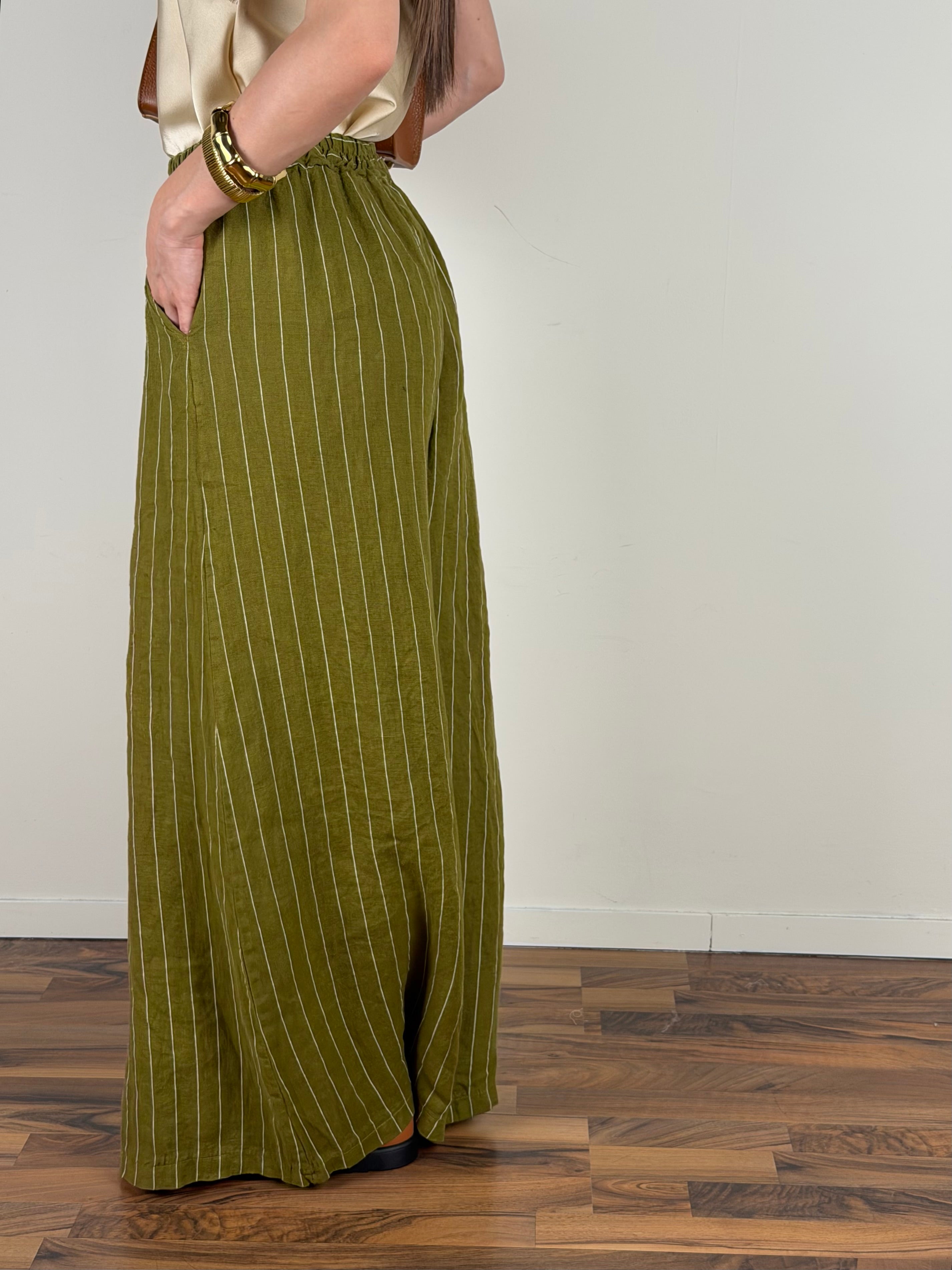 Pantalone puro lino Eclipse
