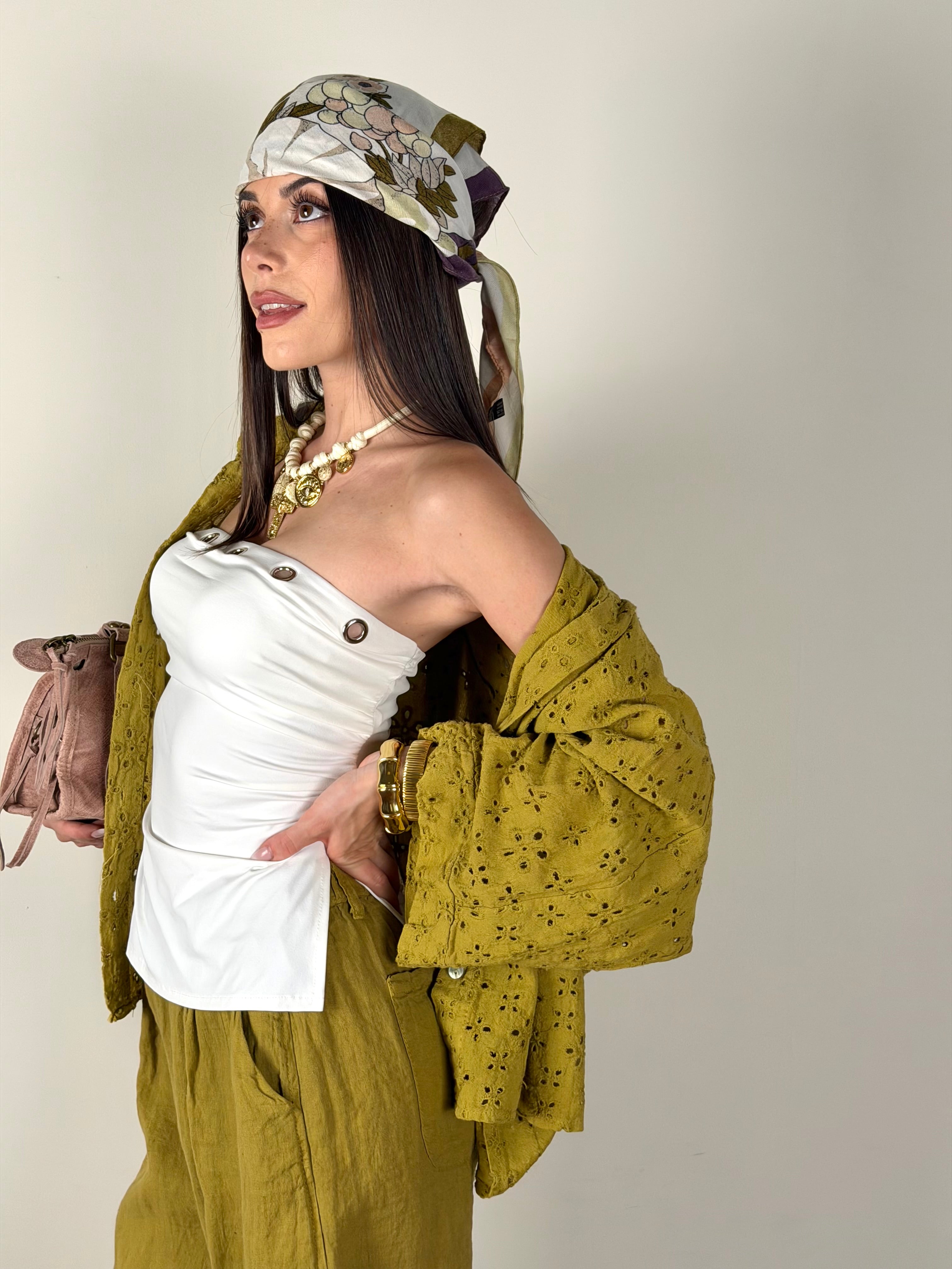 Camicia Sara verde acido