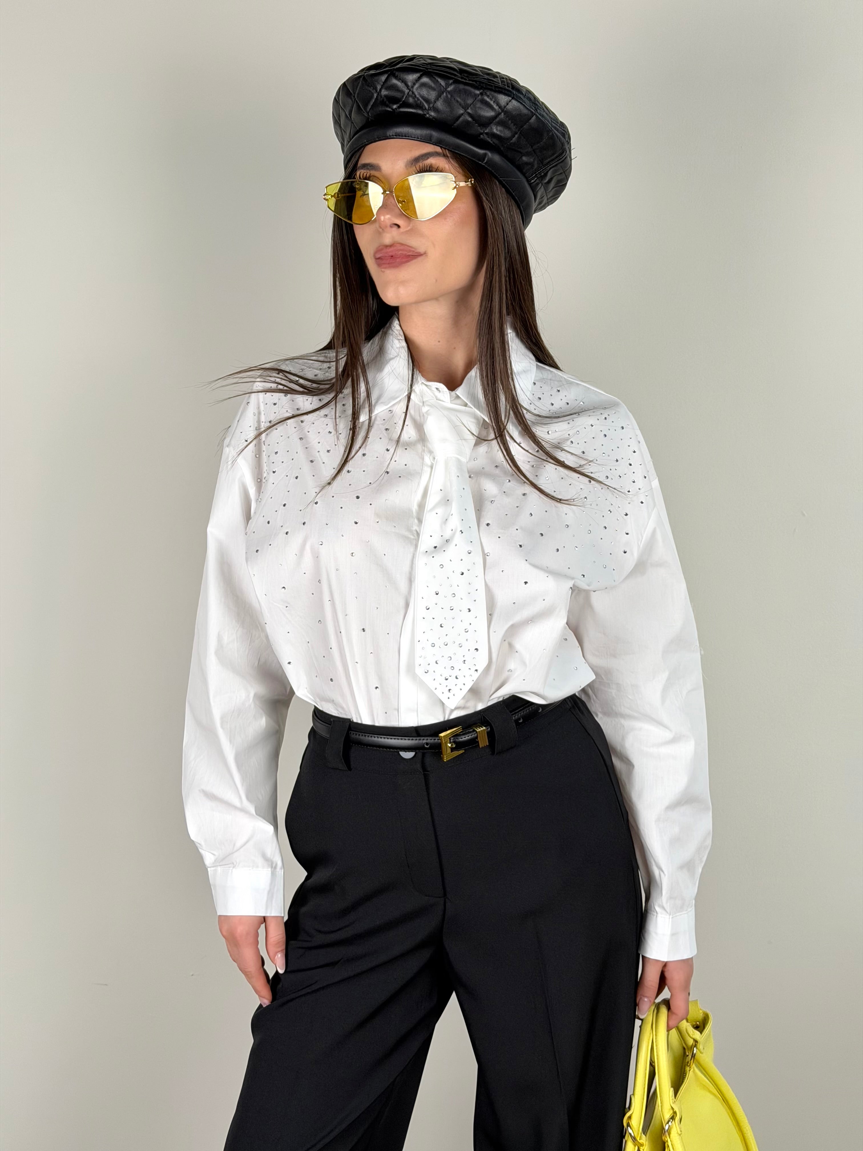 Camicia Simply cravatta bianca