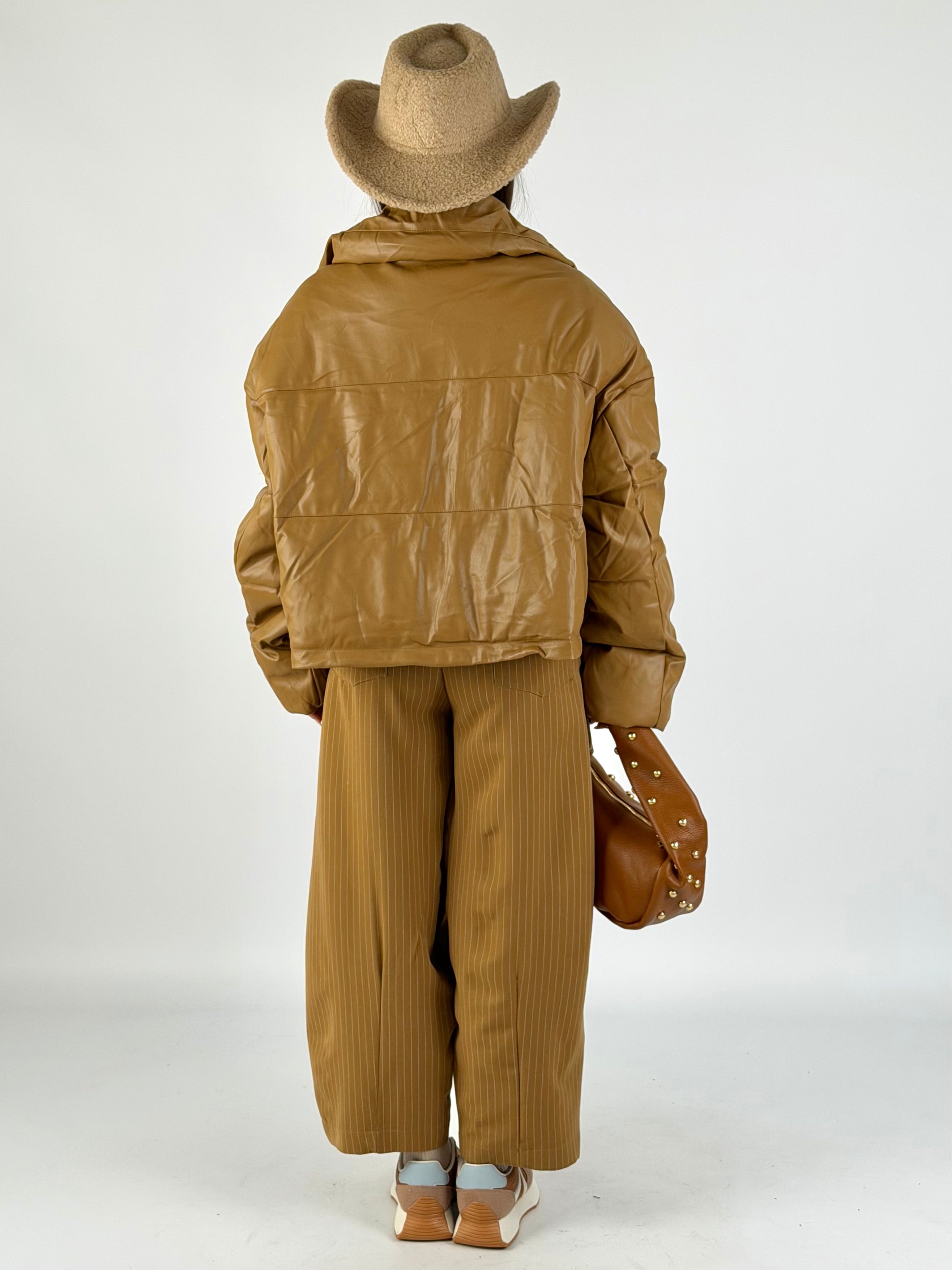 Piumino Iris tabacco