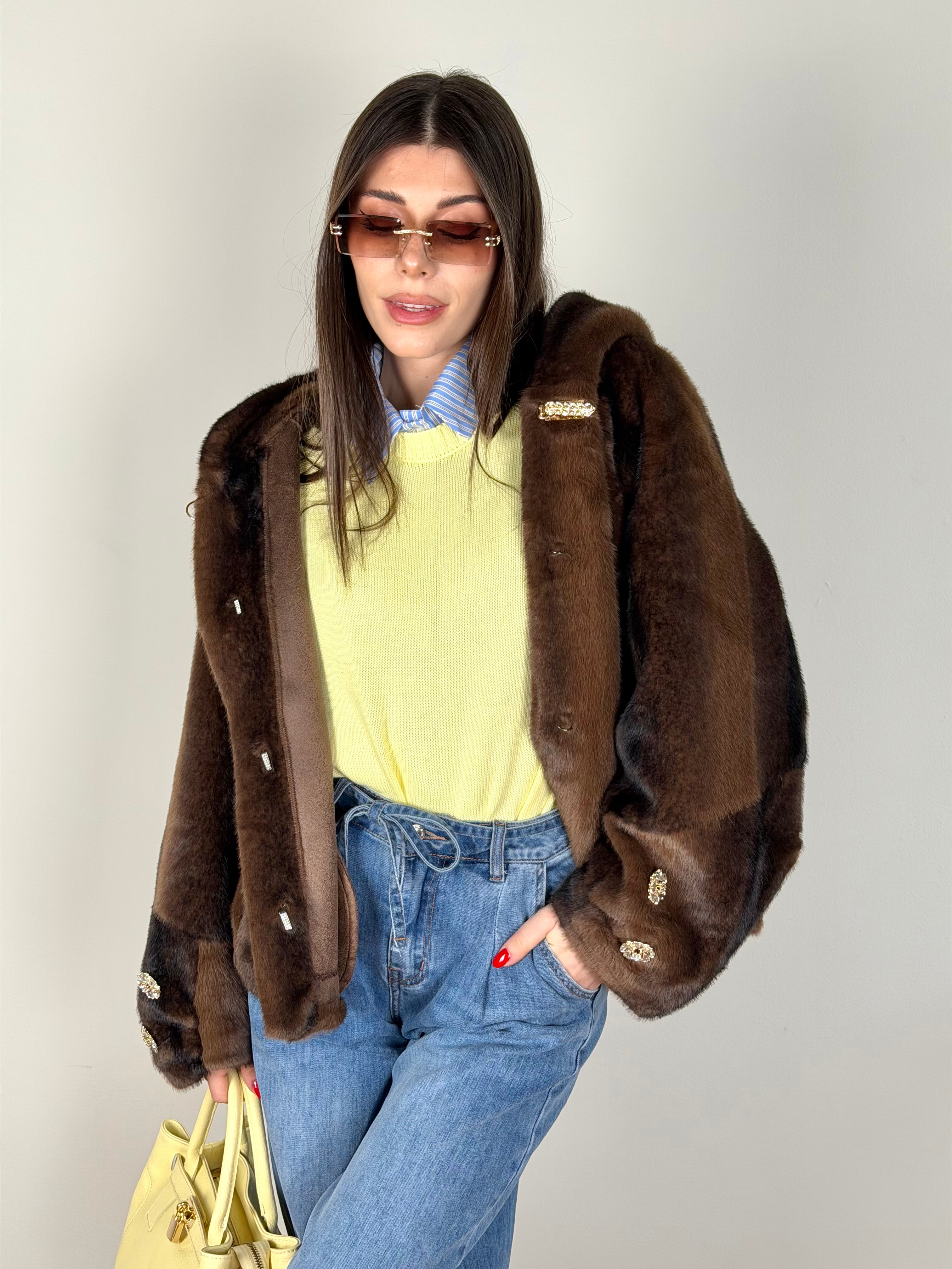 Pelliccia Evelin moro