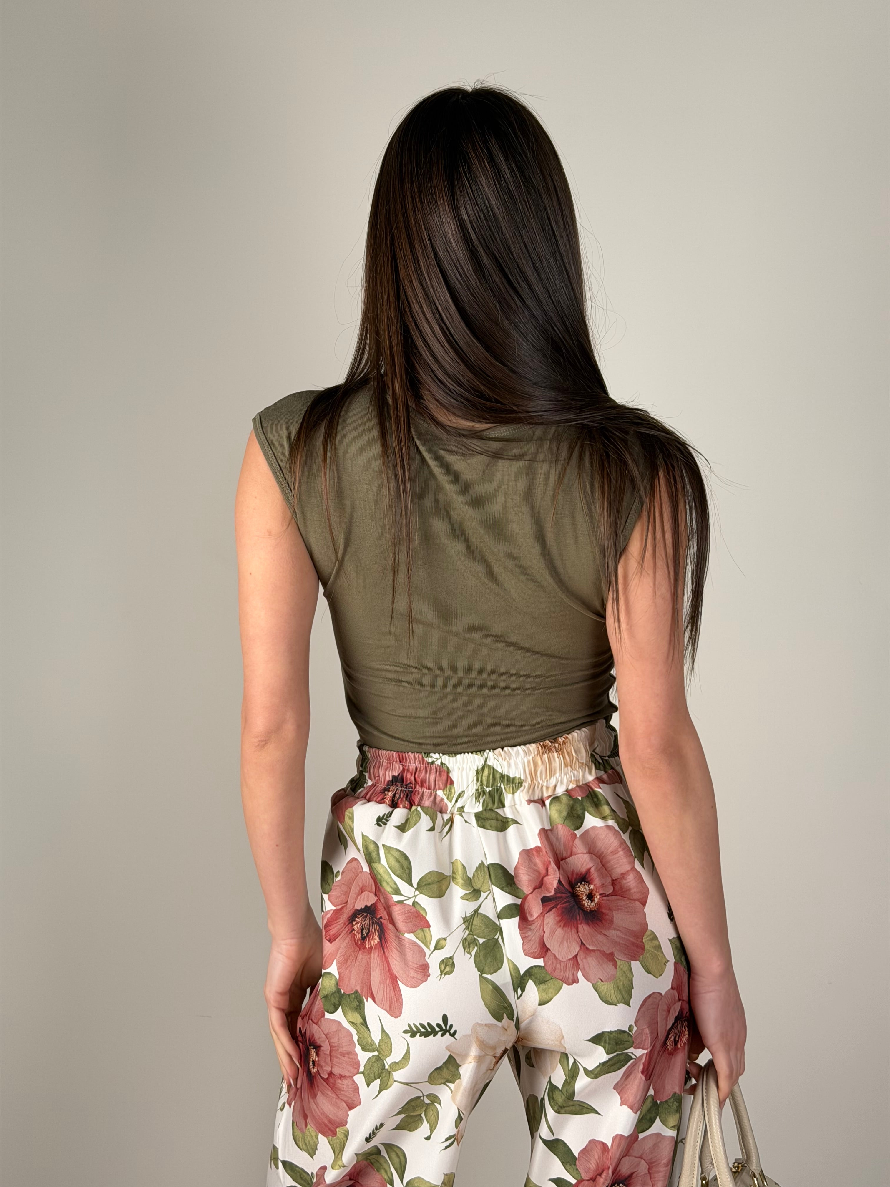 Maglia mezza manica verde militare