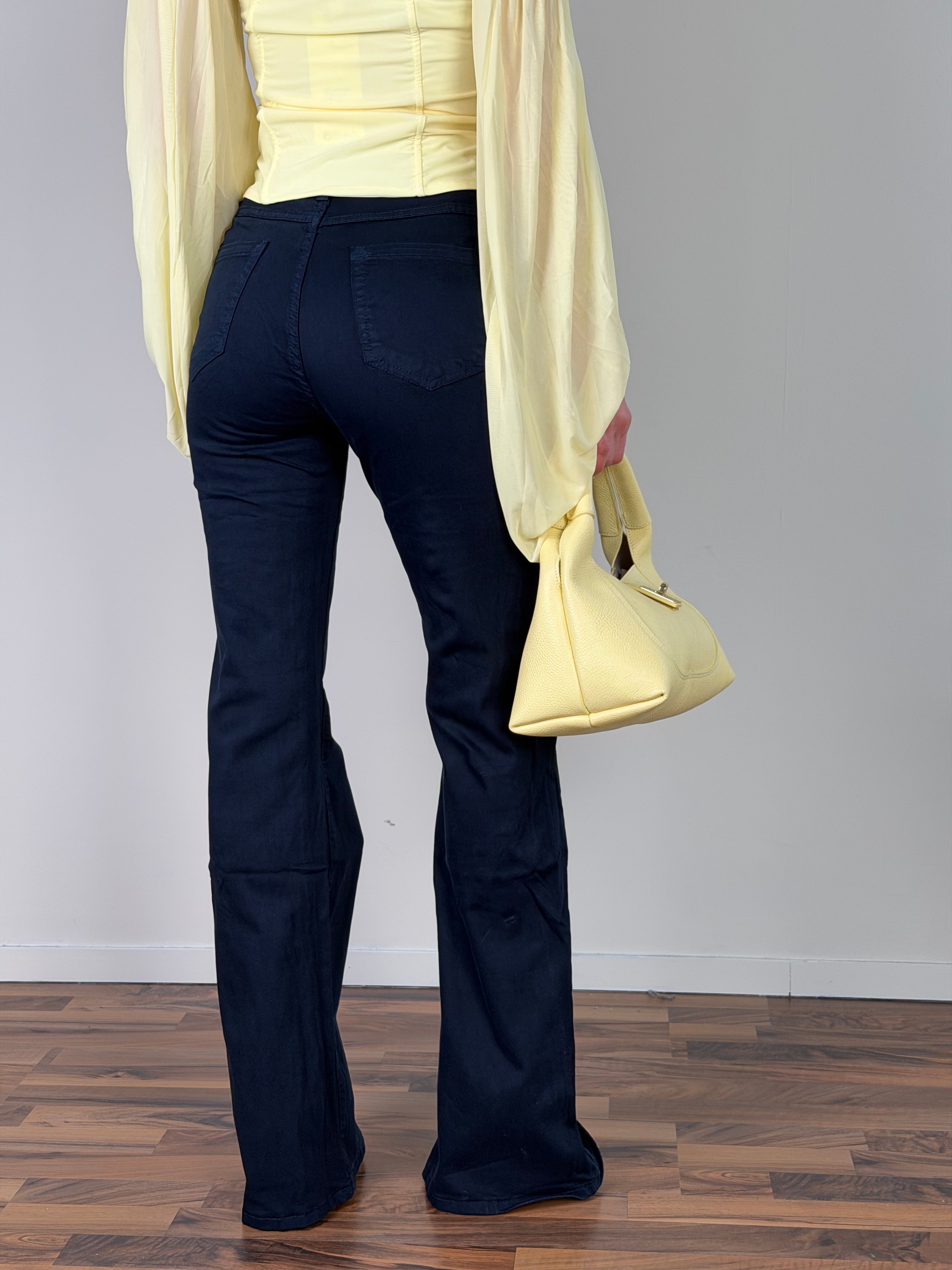Jeans zampa Lunetta blu