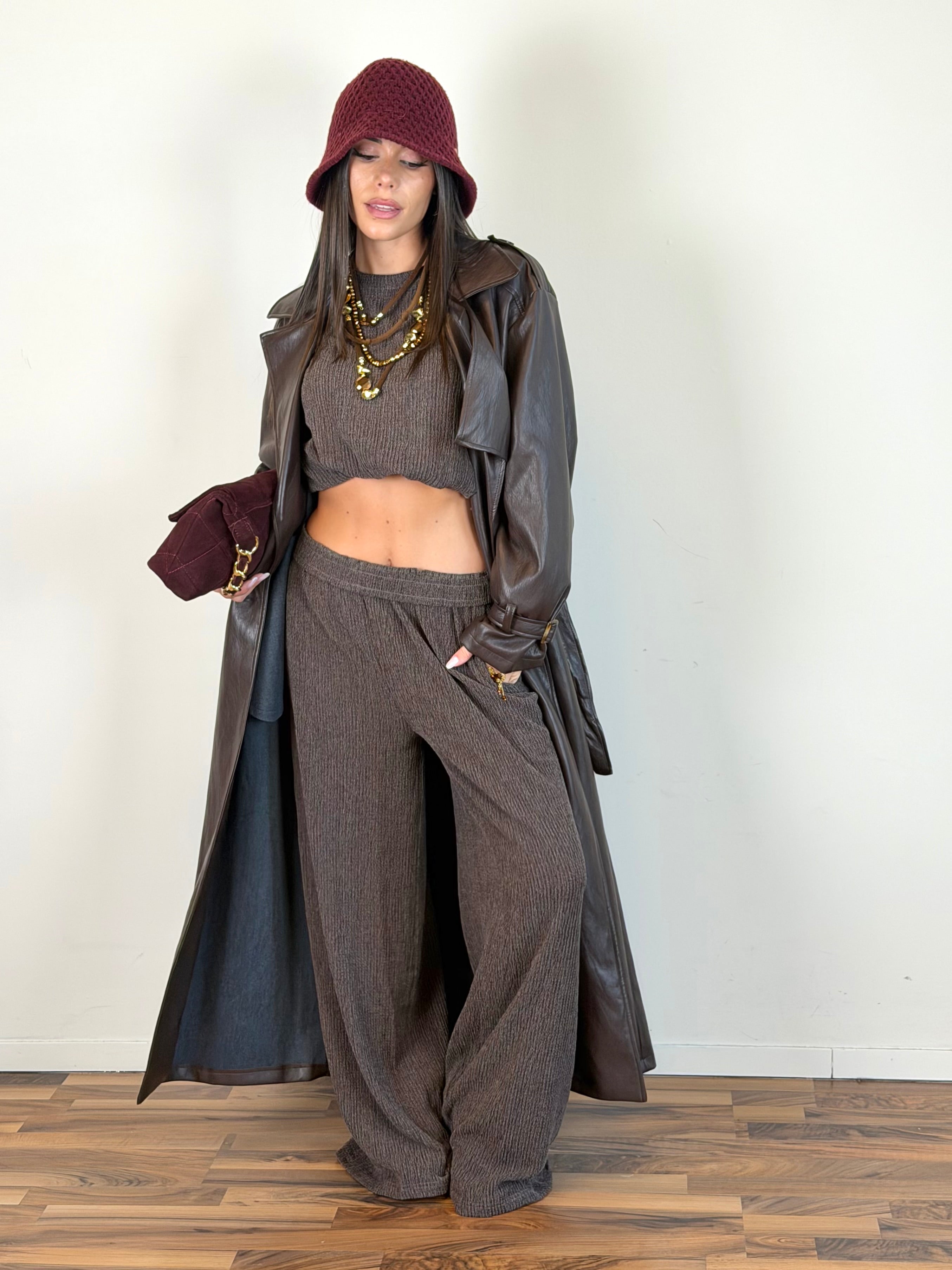 Trench ecopelle Selly moro