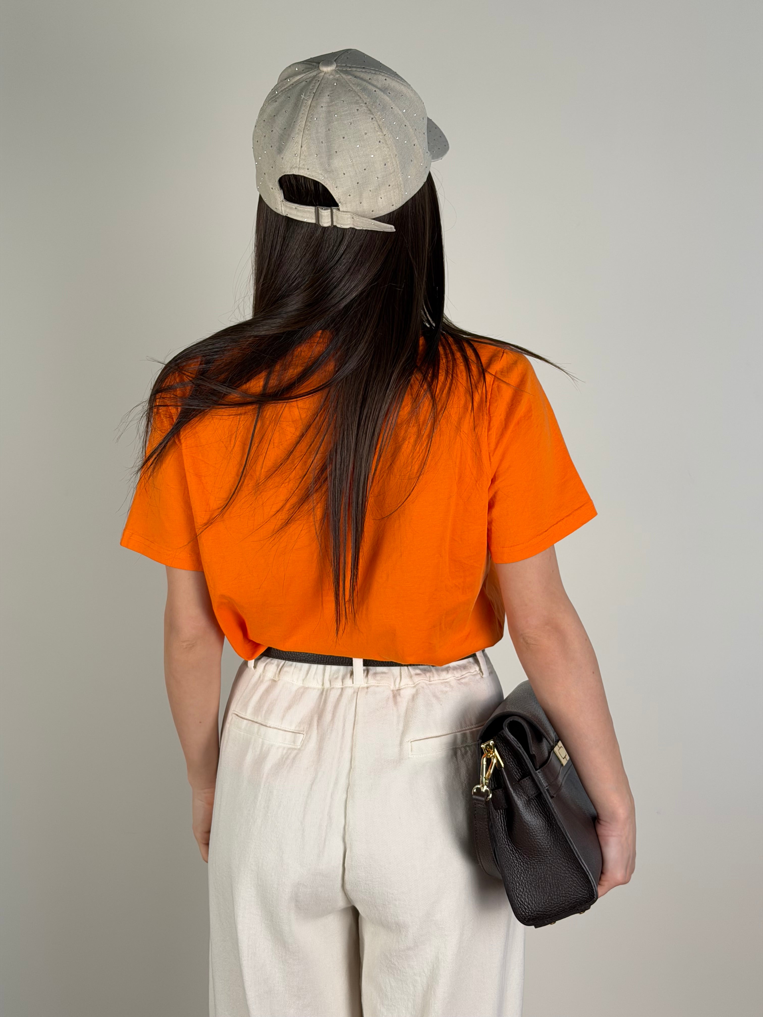 T-shirt monocolore arancione