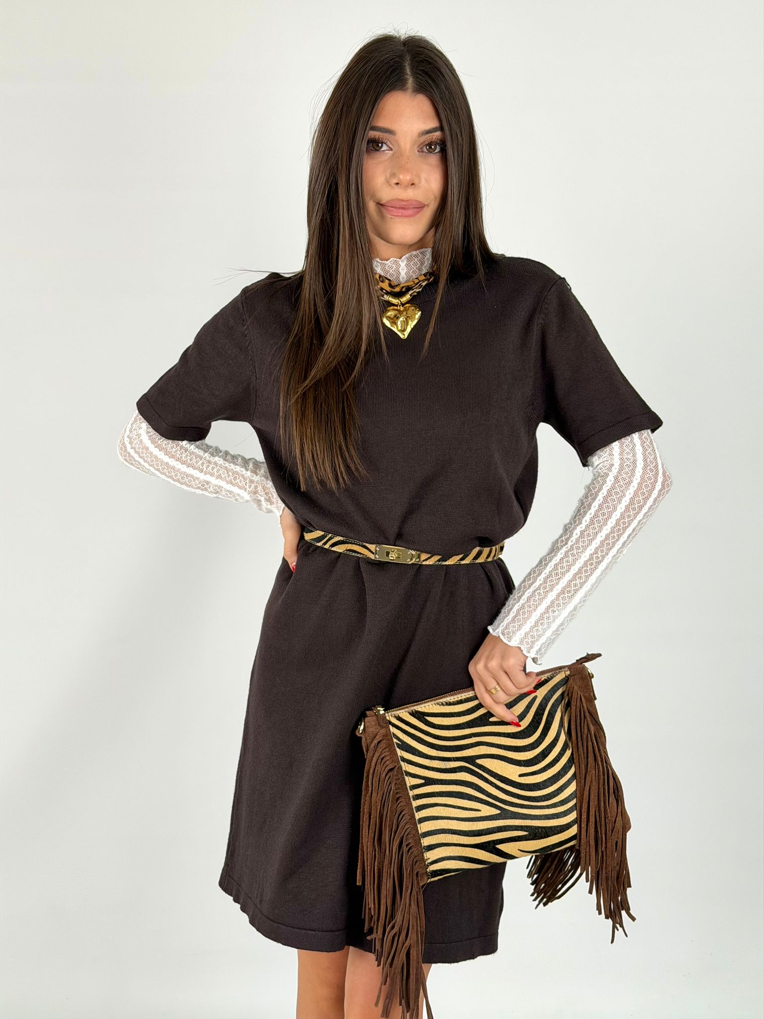 Abito maglia Asia moro